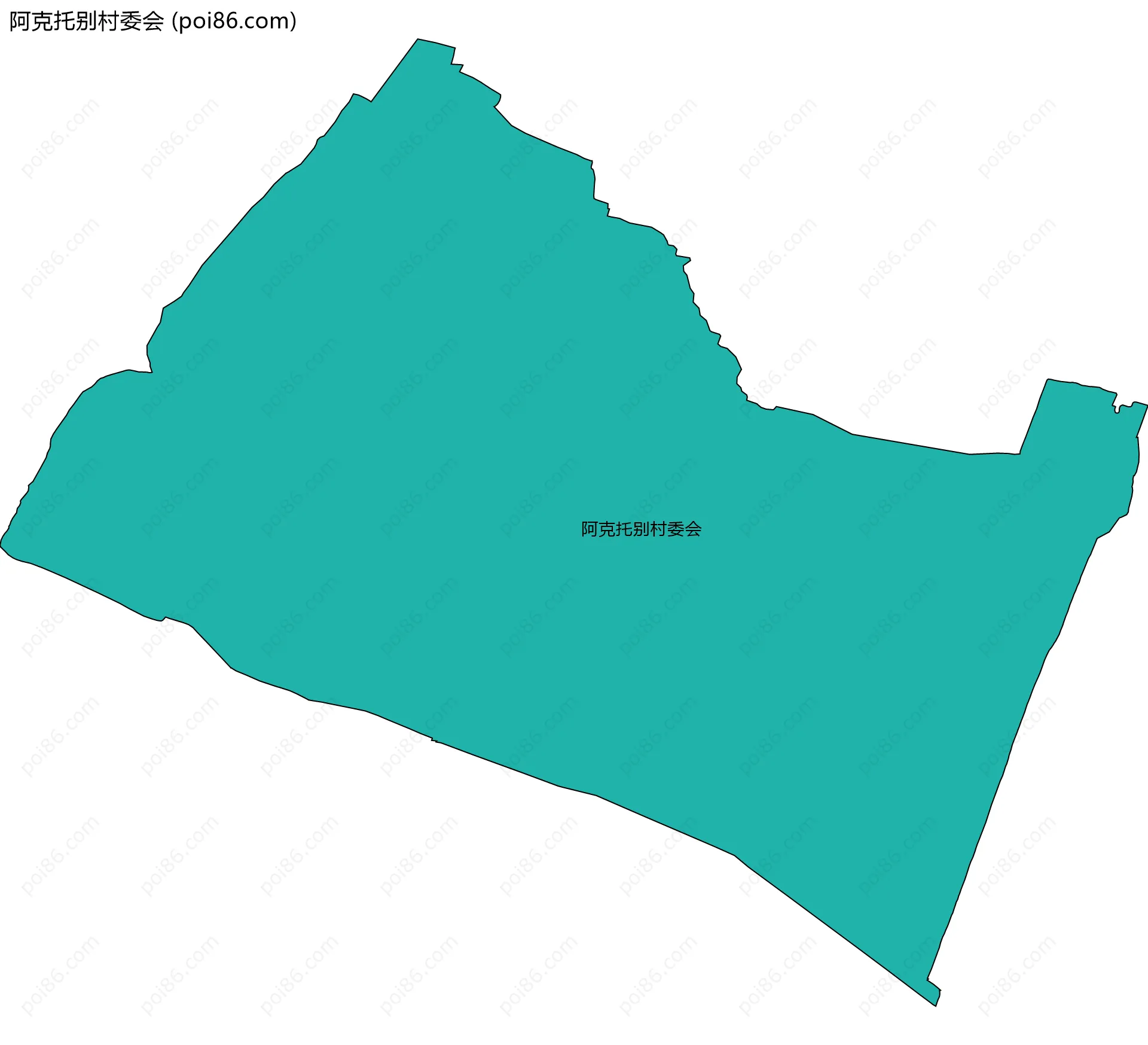 阿克托别村委会边界地图