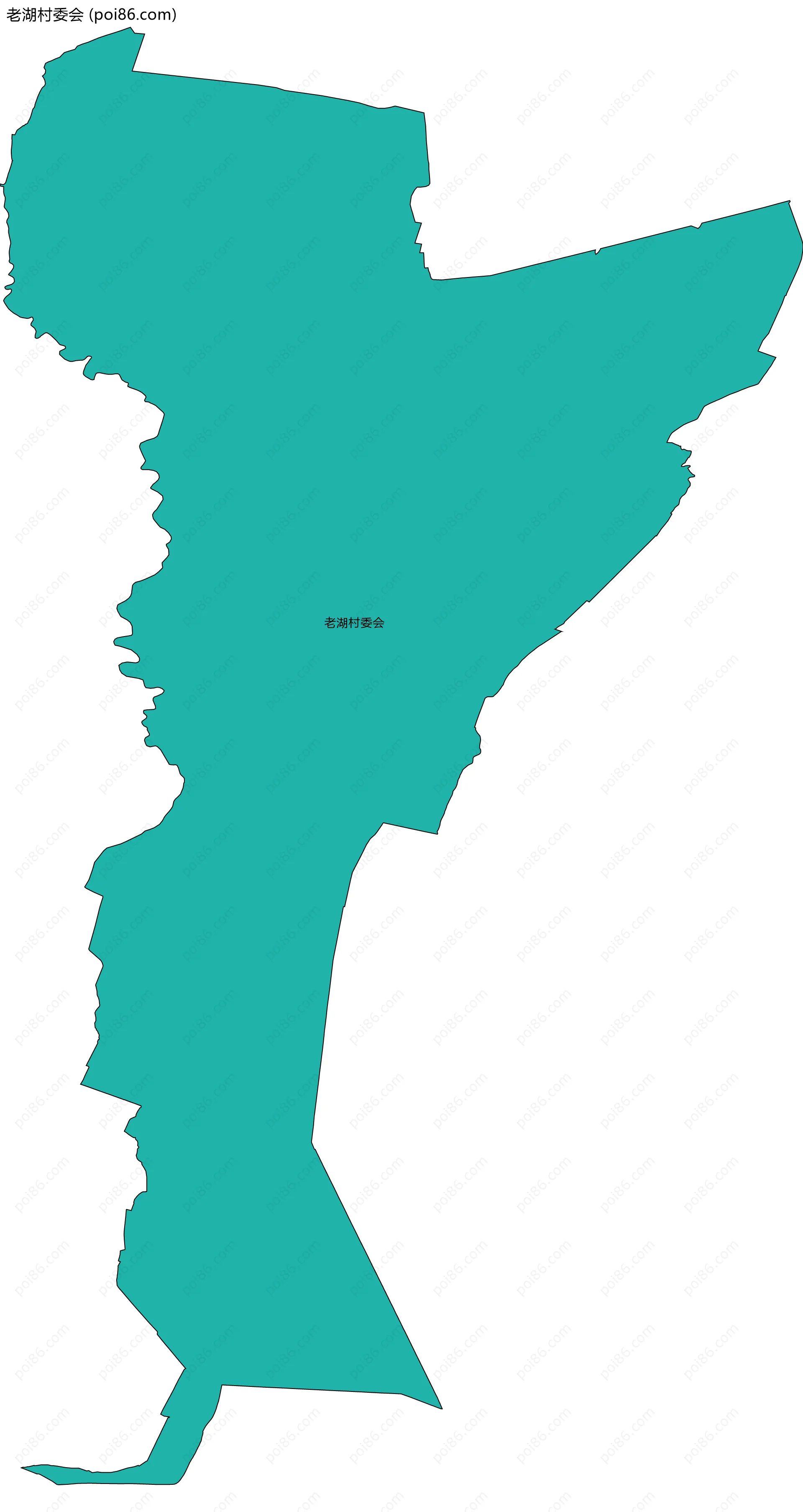 老湖村委会边界地图