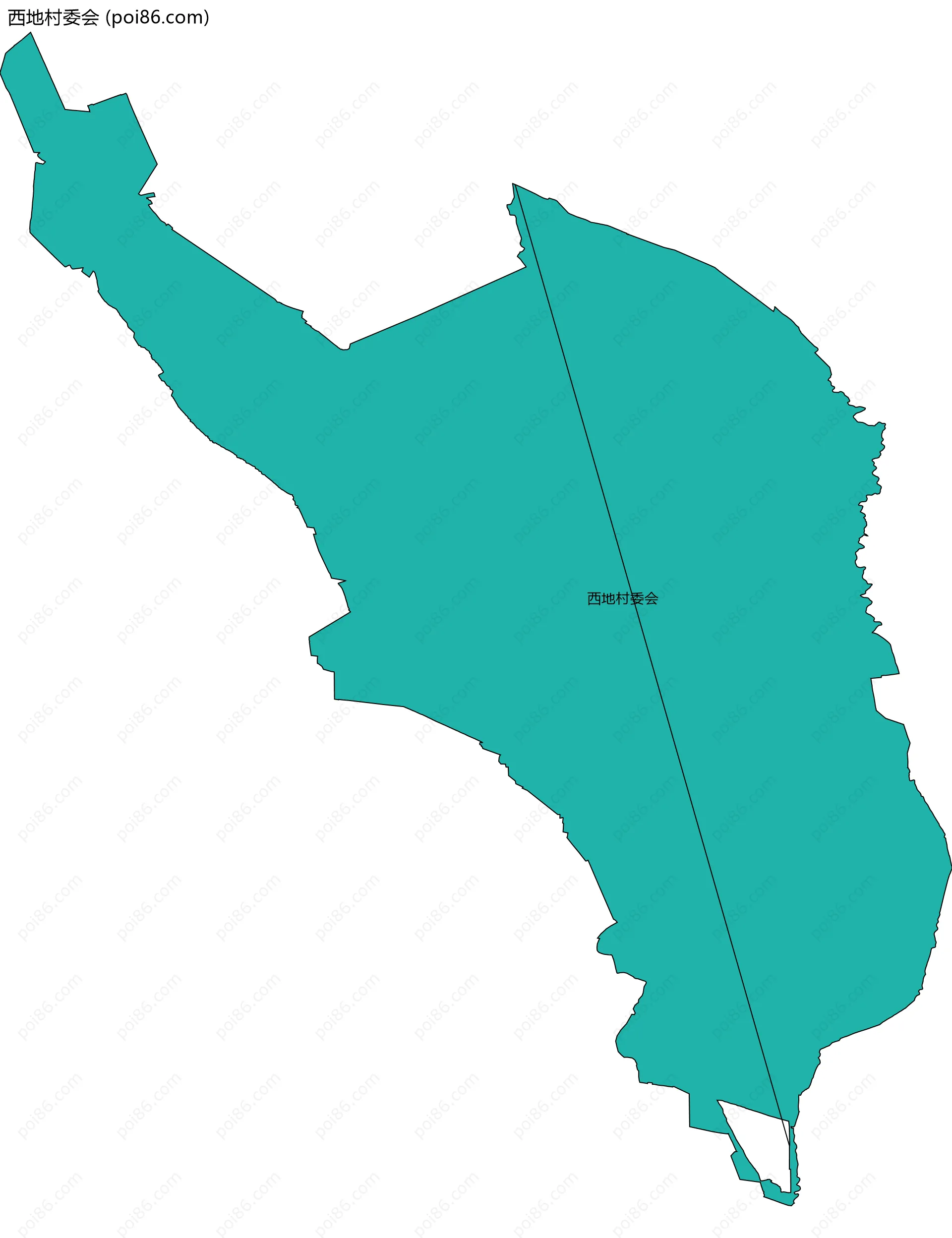 西地村委会边界地图