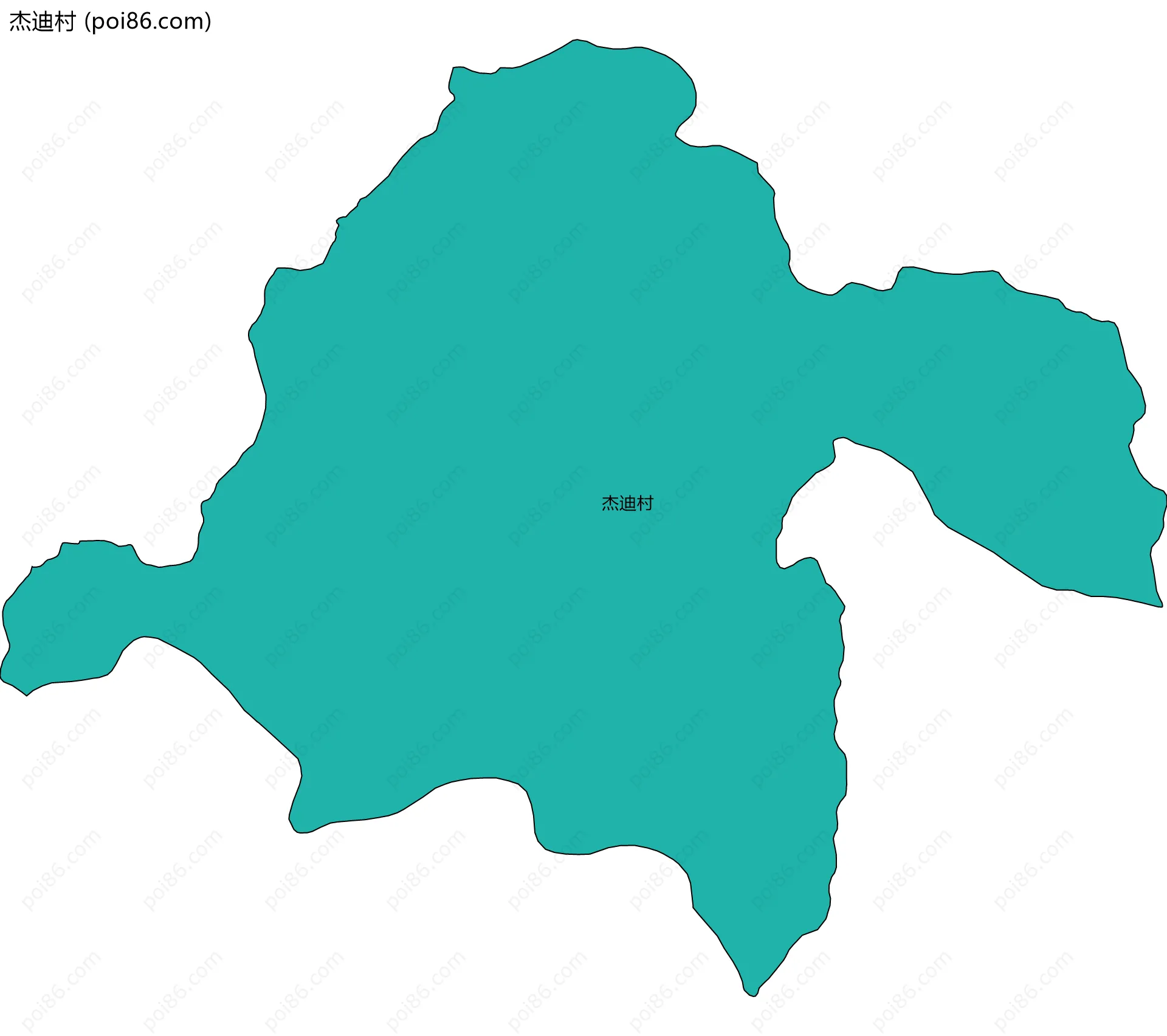 杰迪村边界地图
