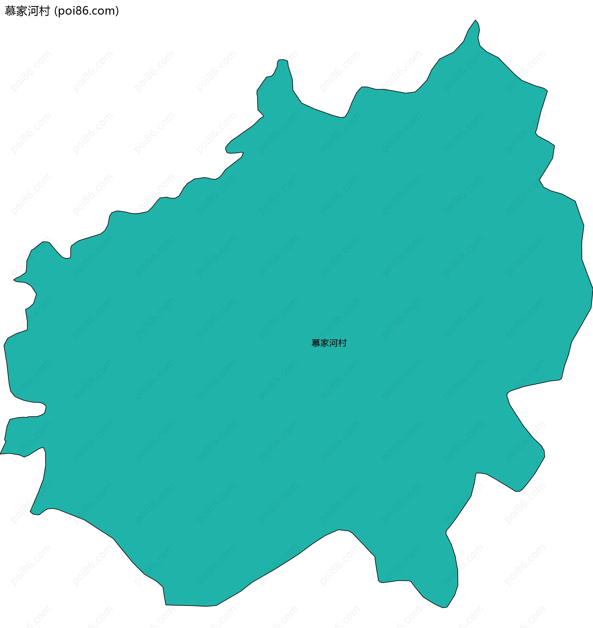 慕家河村边界地图