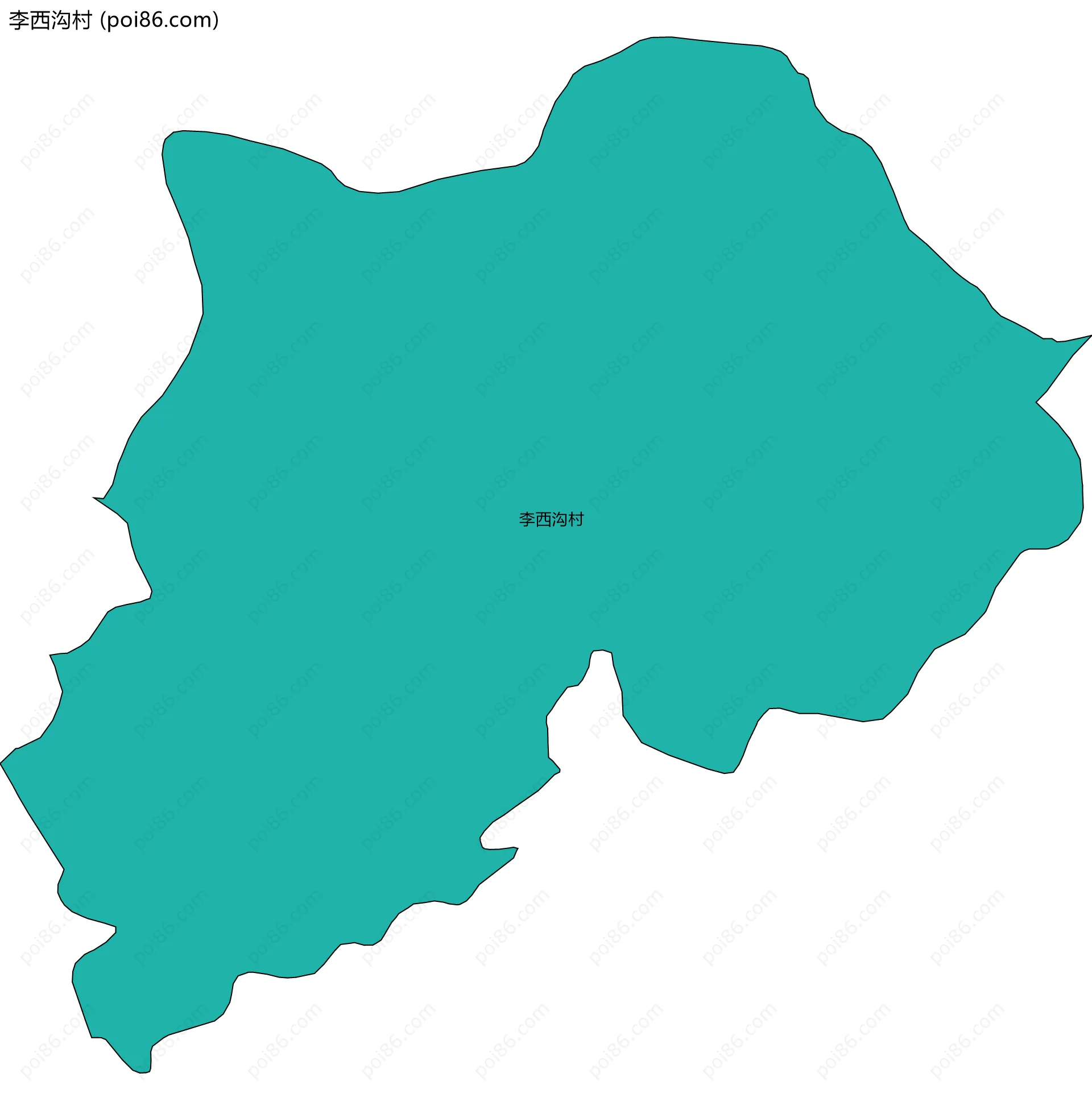 李西沟村边界地图