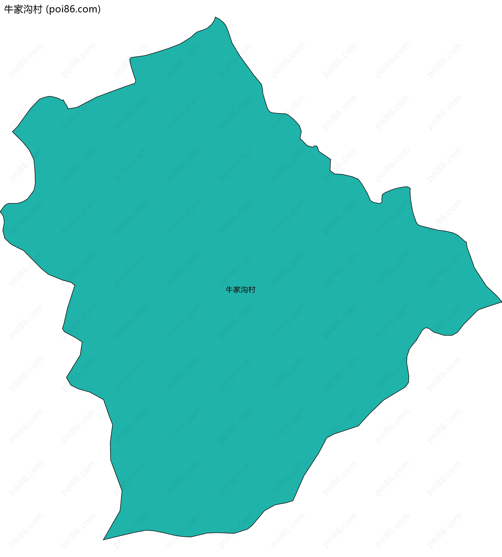 牛家沟村边界地图