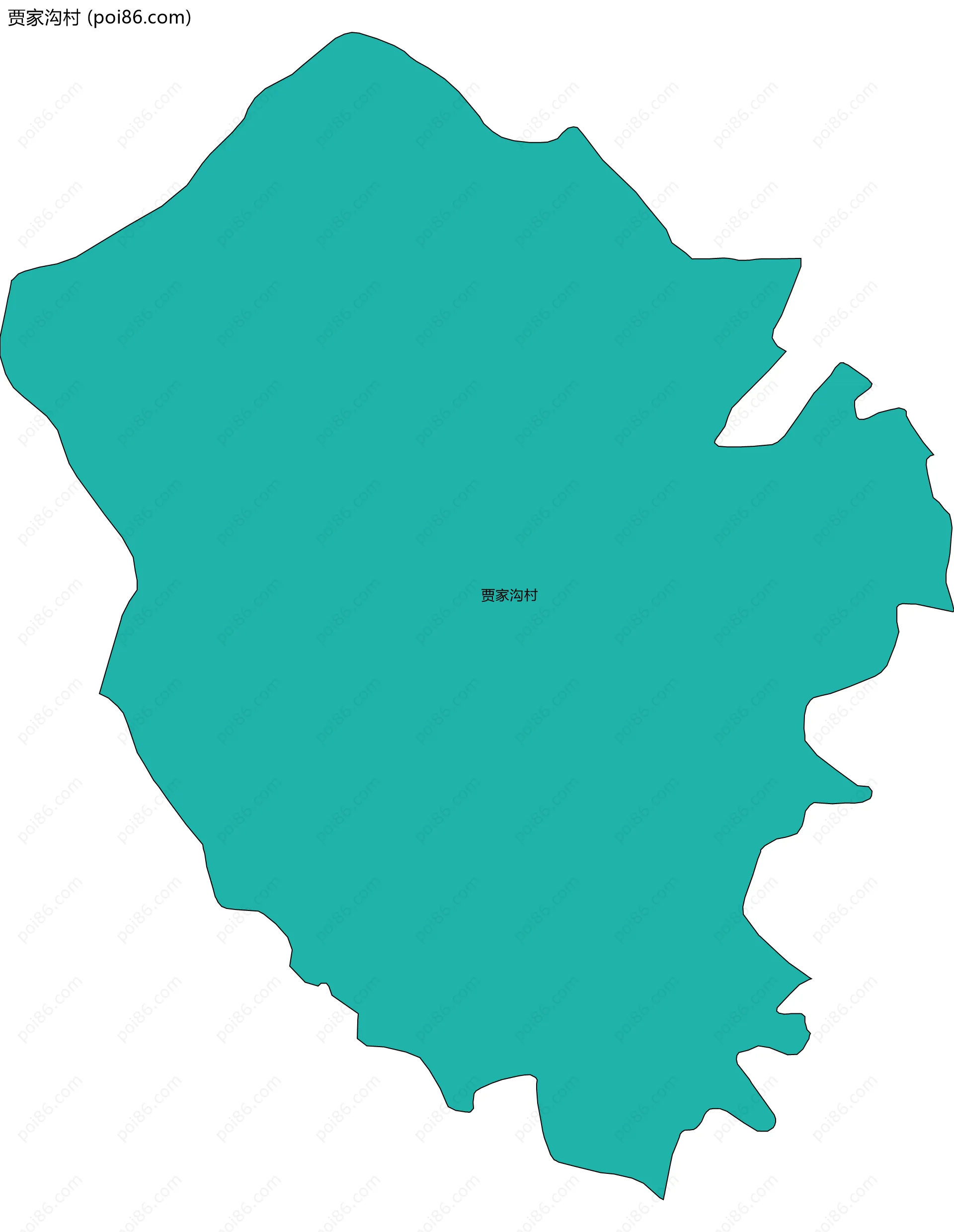 贾家沟村边界地图