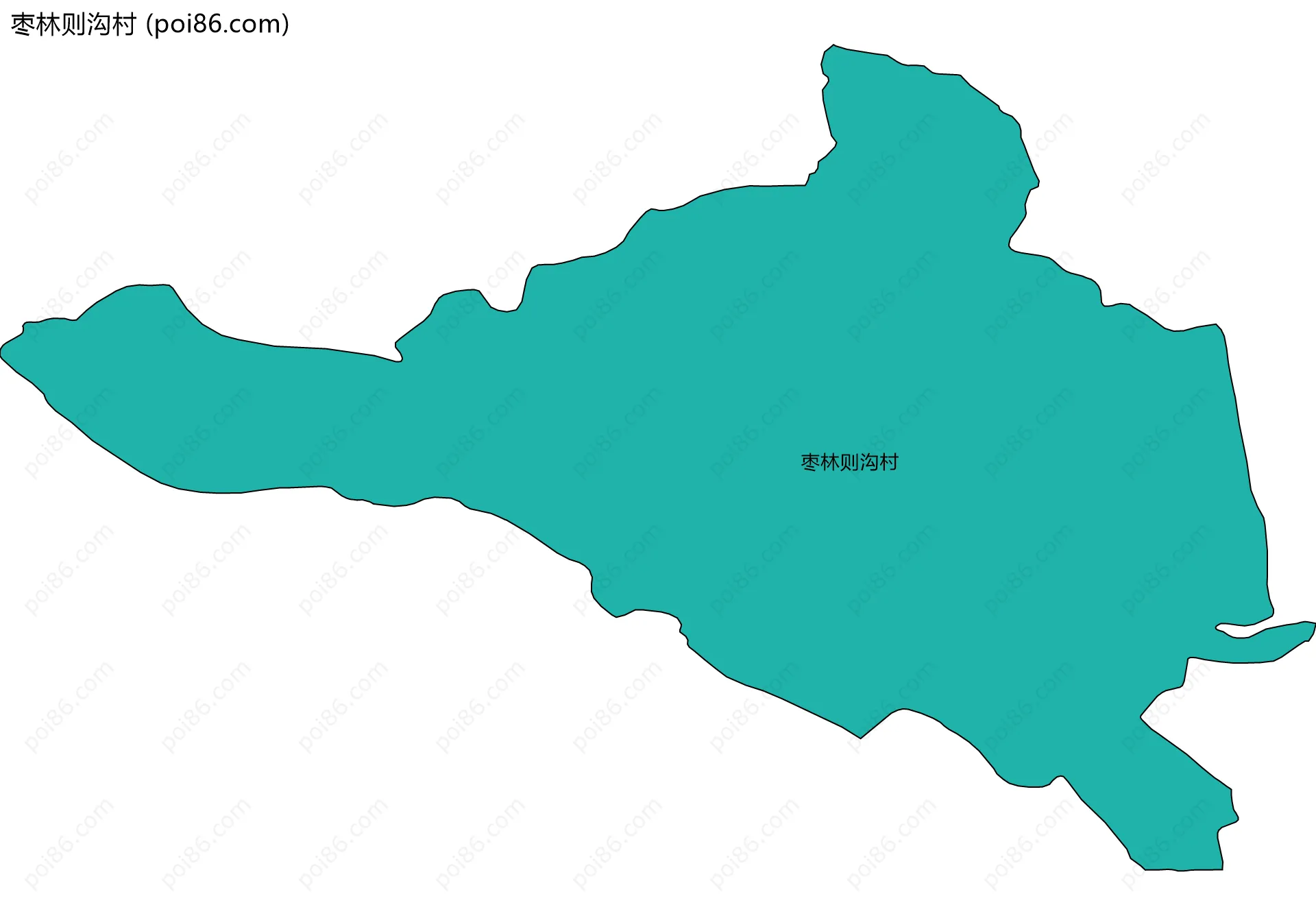 枣林则沟村边界地图