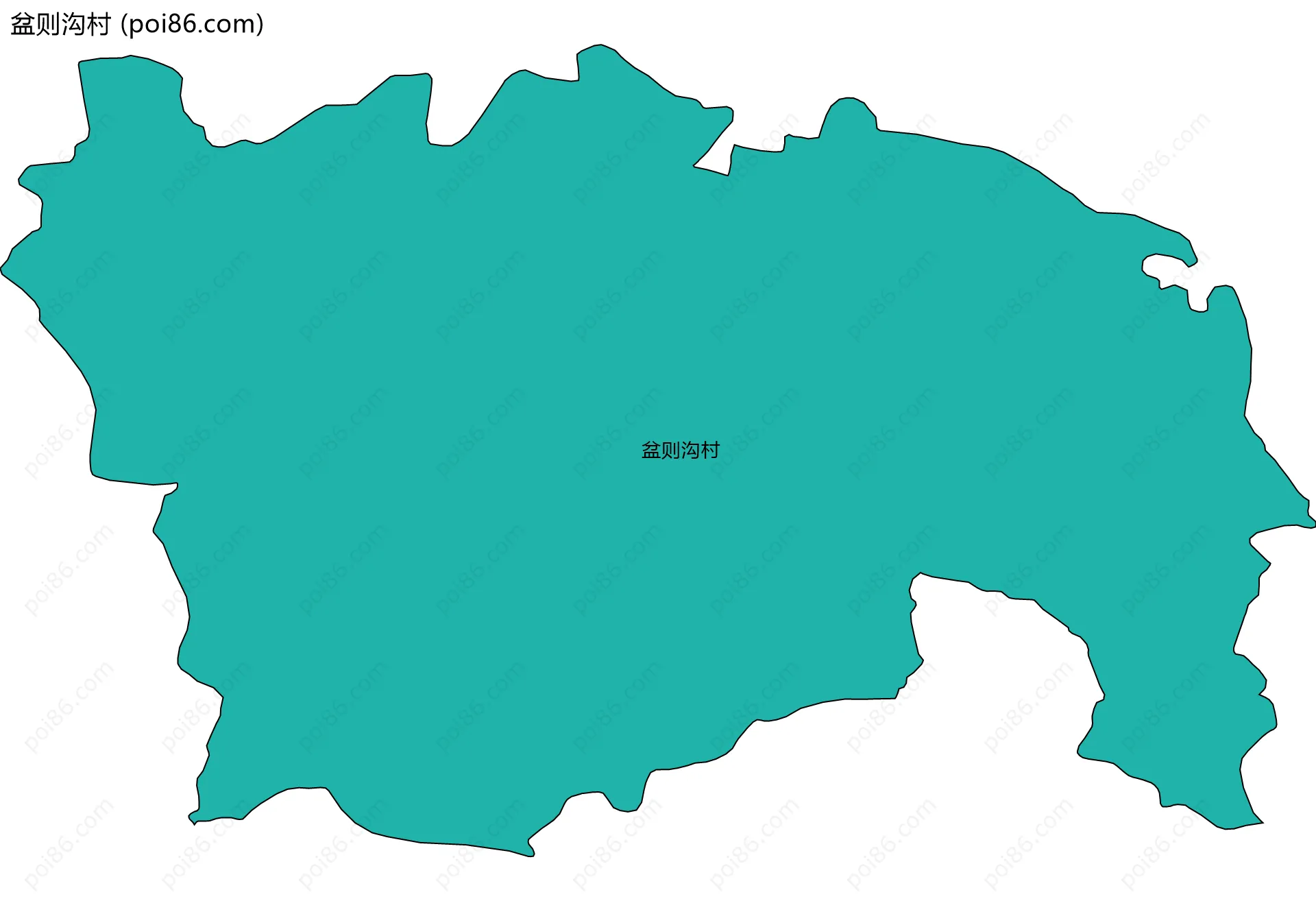 盆则沟村边界地图