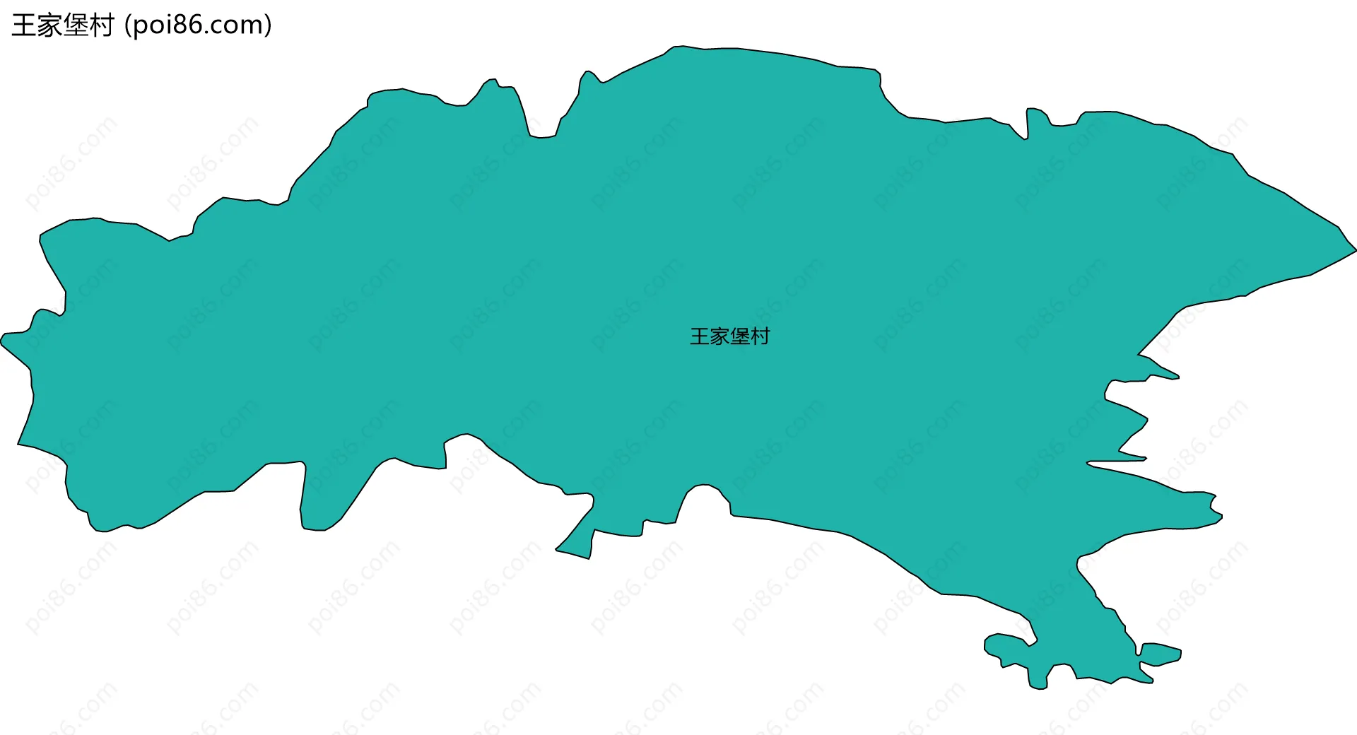 王家堡村边界地图