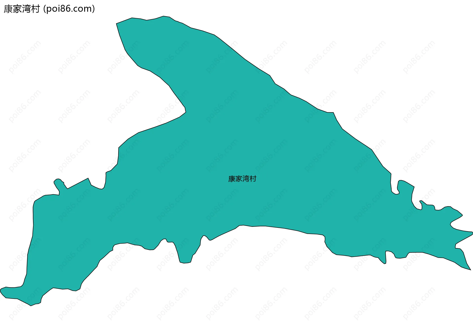 康家湾村边界地图