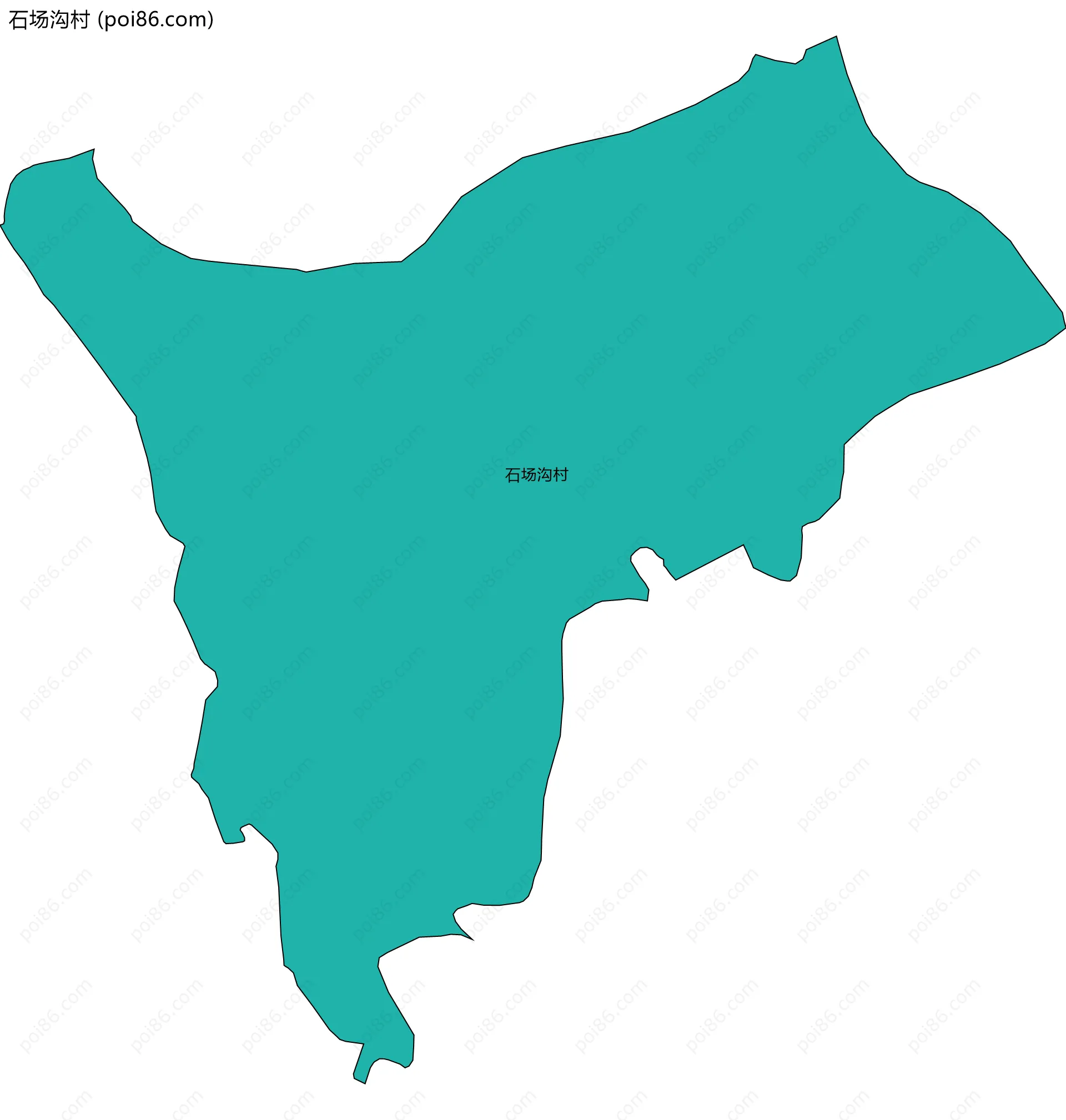 石场沟村边界地图