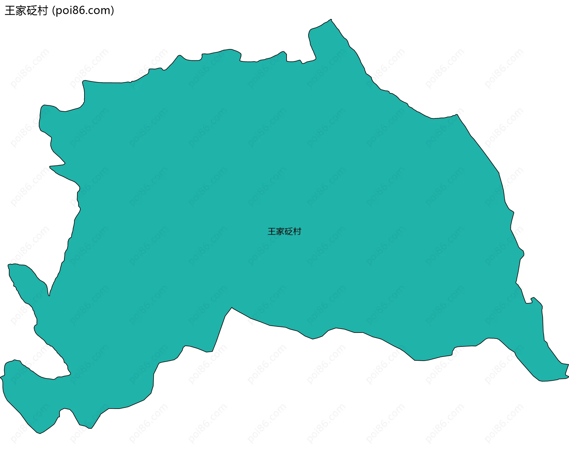 王家砭村边界地图