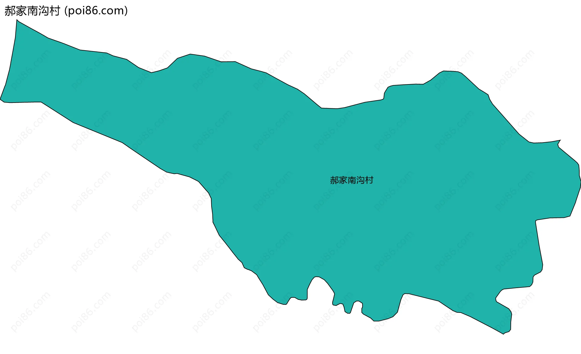 郝家南沟村边界地图