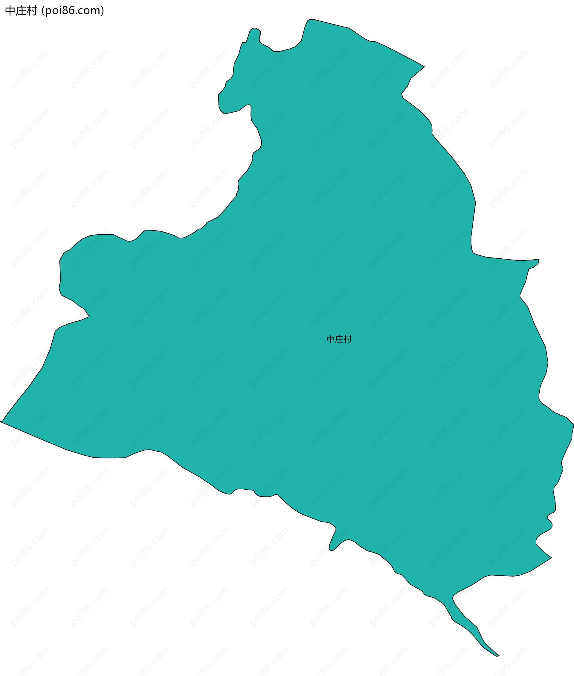 中庄村边界地图