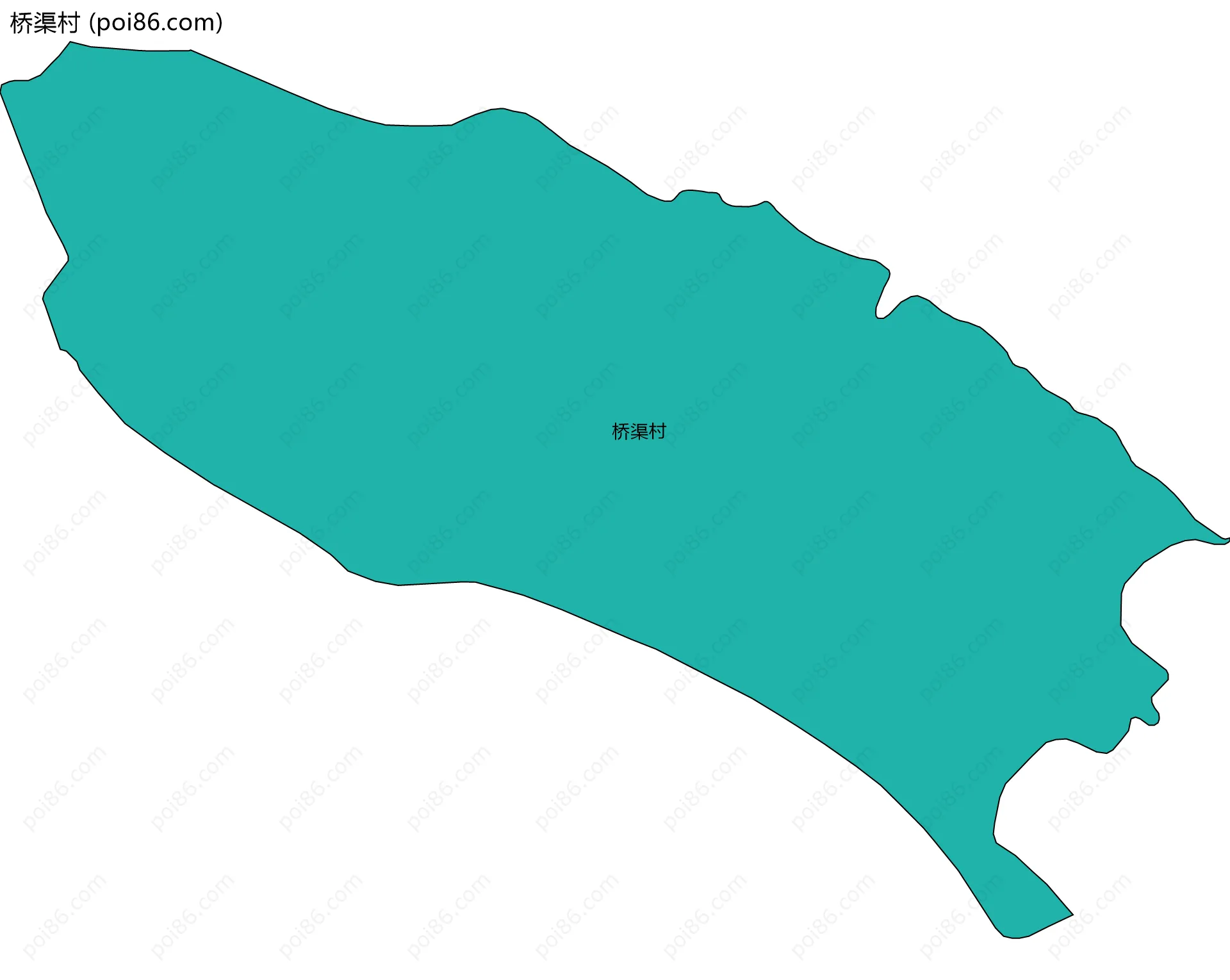 桥渠村边界地图