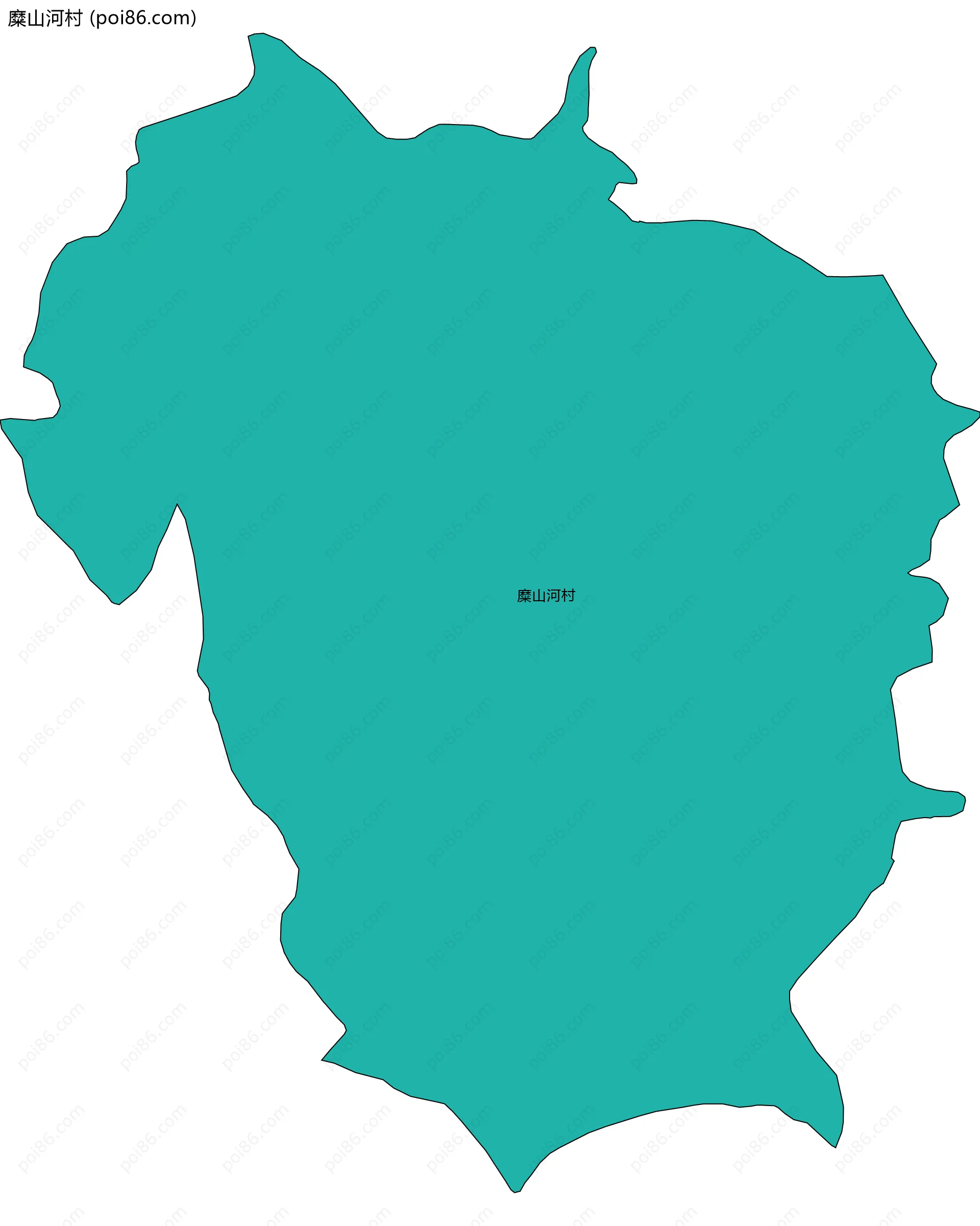 糜山河村边界地图