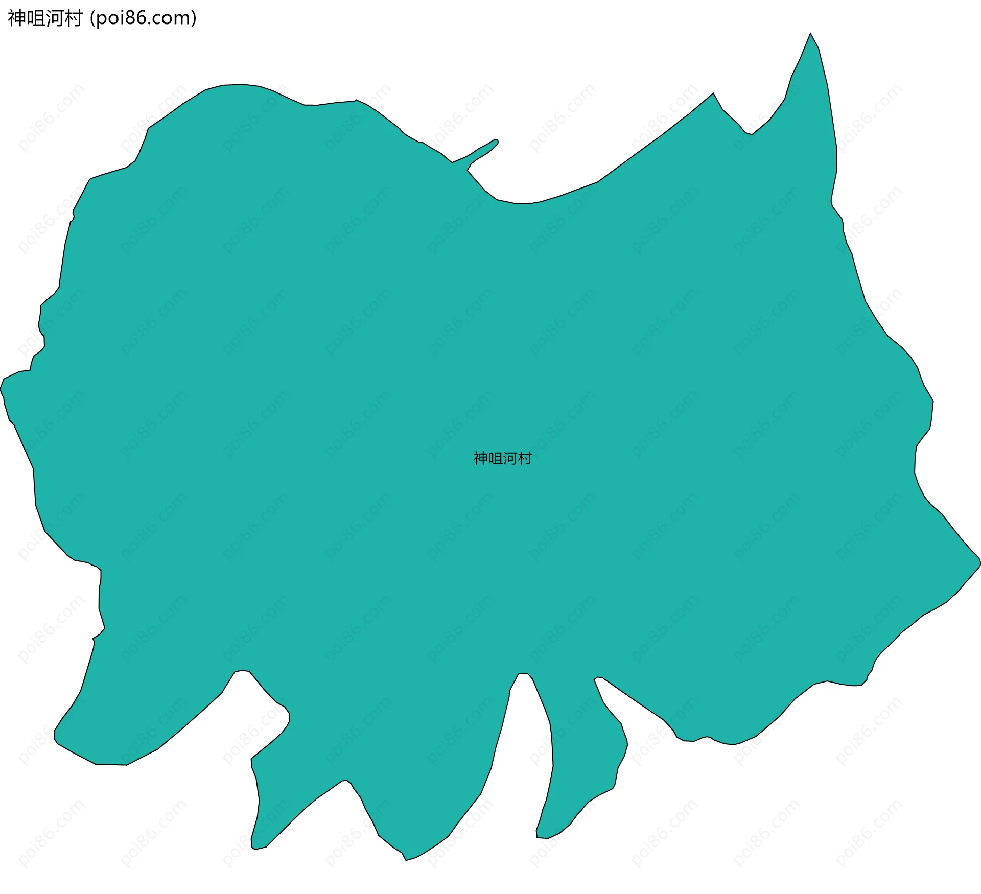 神咀河村边界地图
