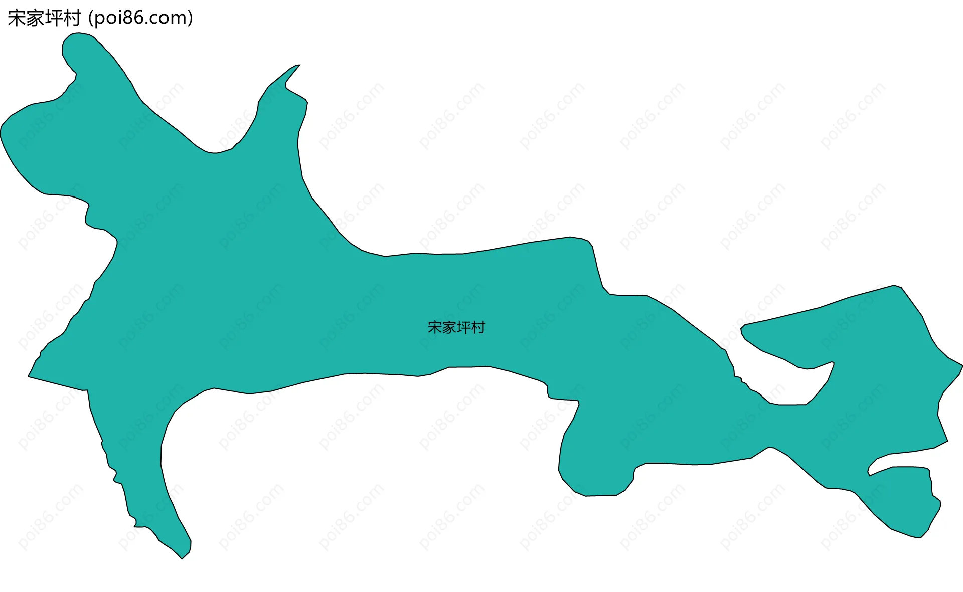 宋家坪村边界地图