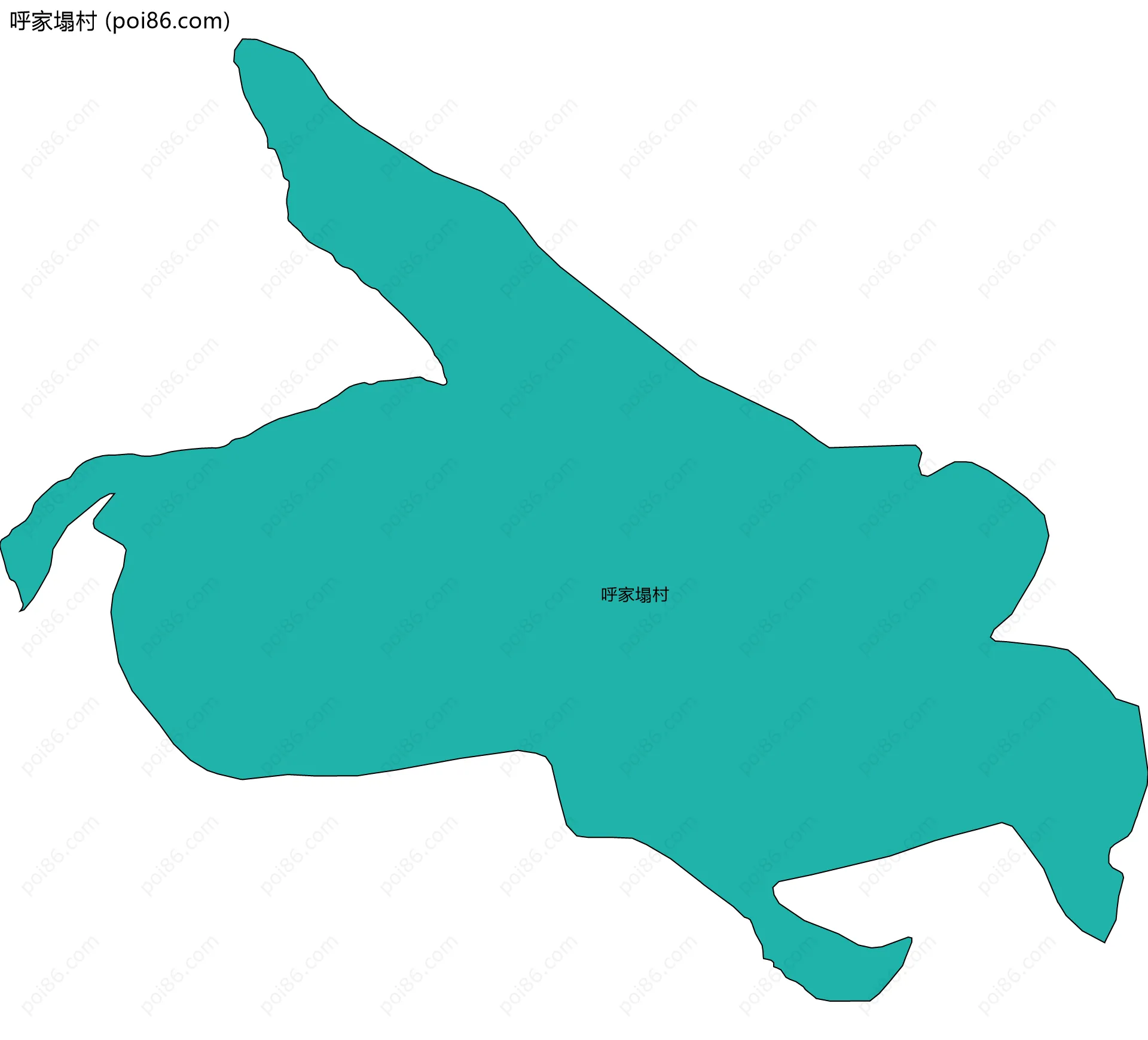 呼家塌村边界地图