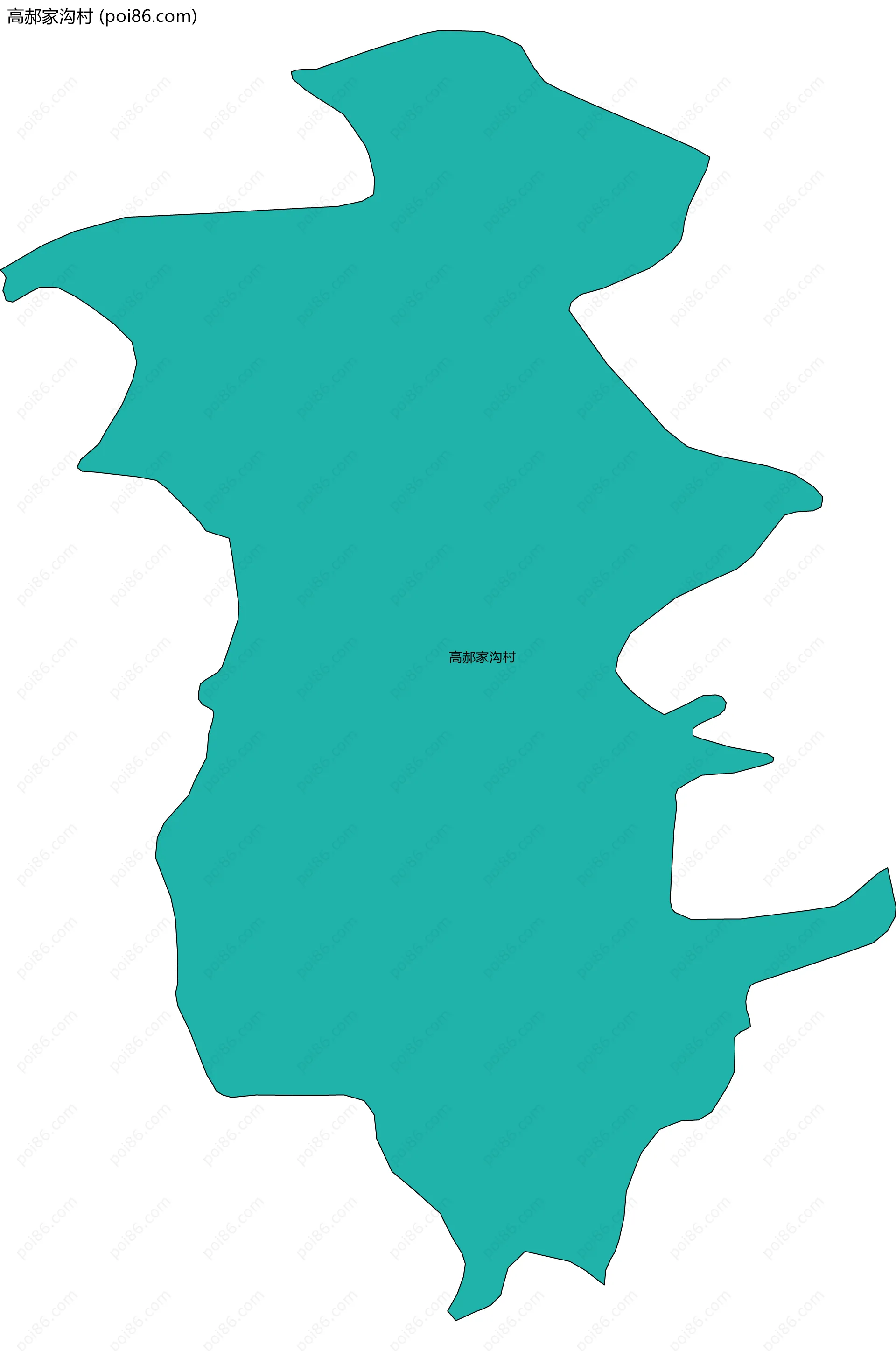 高郝家沟村边界地图