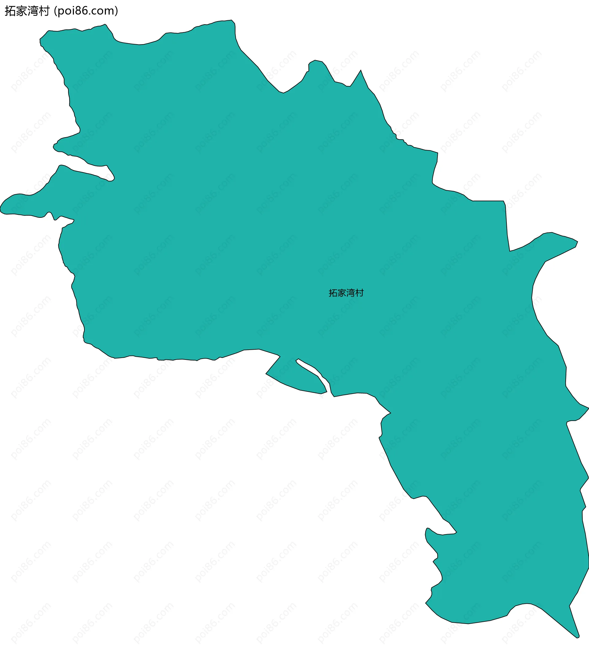 拓家湾村边界地图