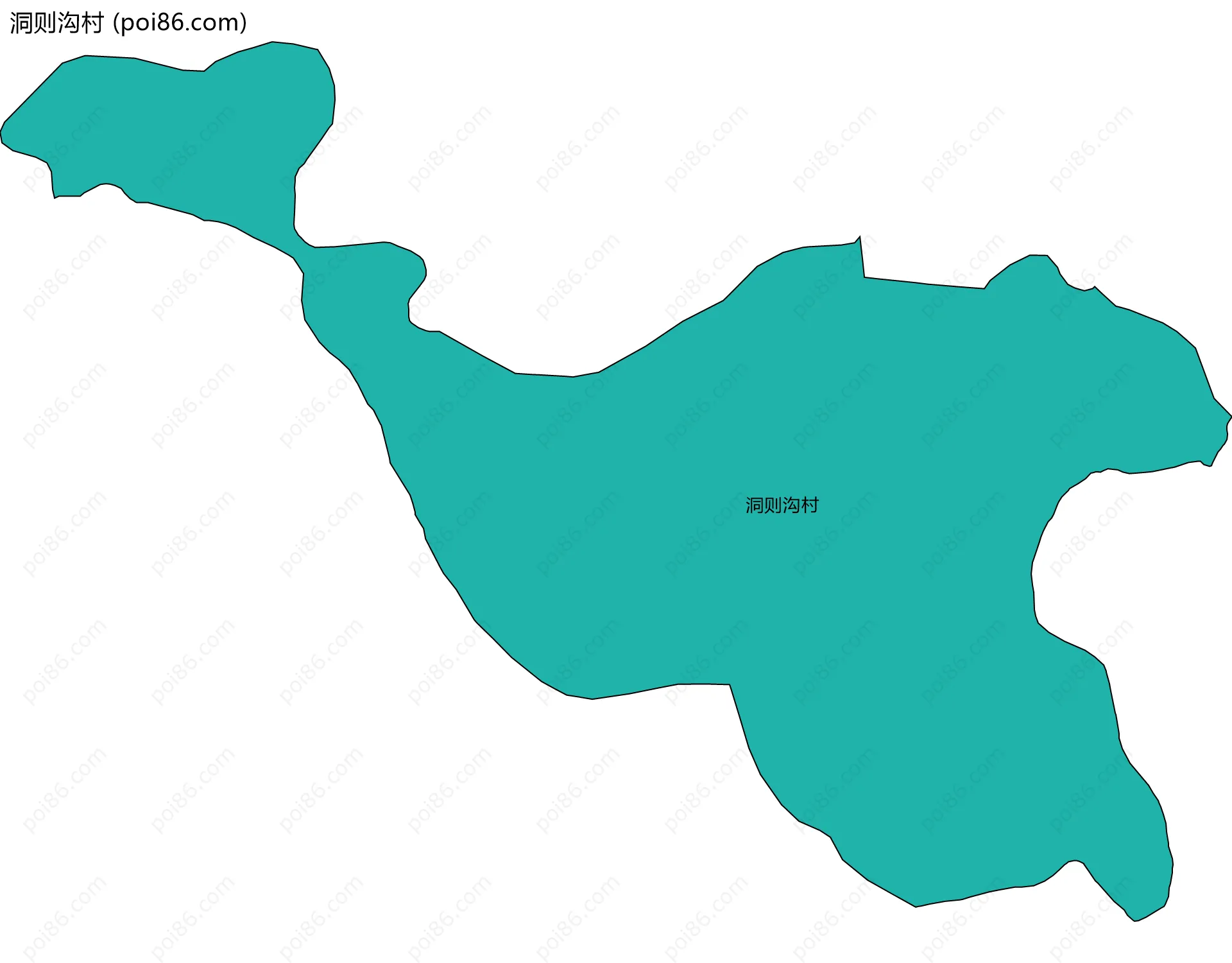 洞则沟村边界地图