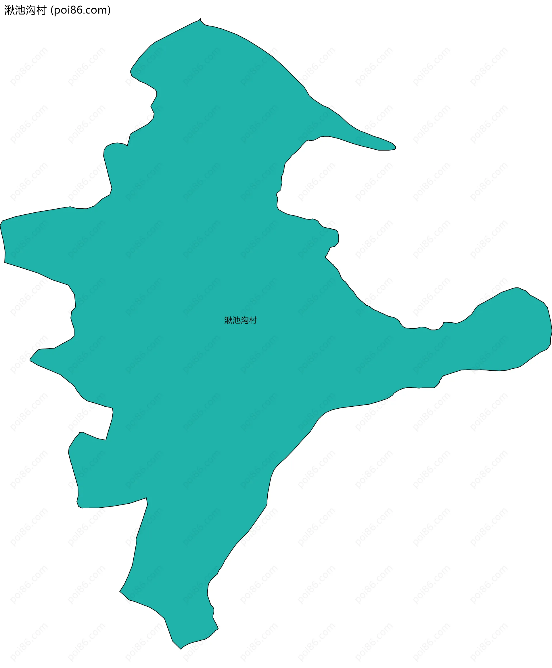 湫池沟村边界地图