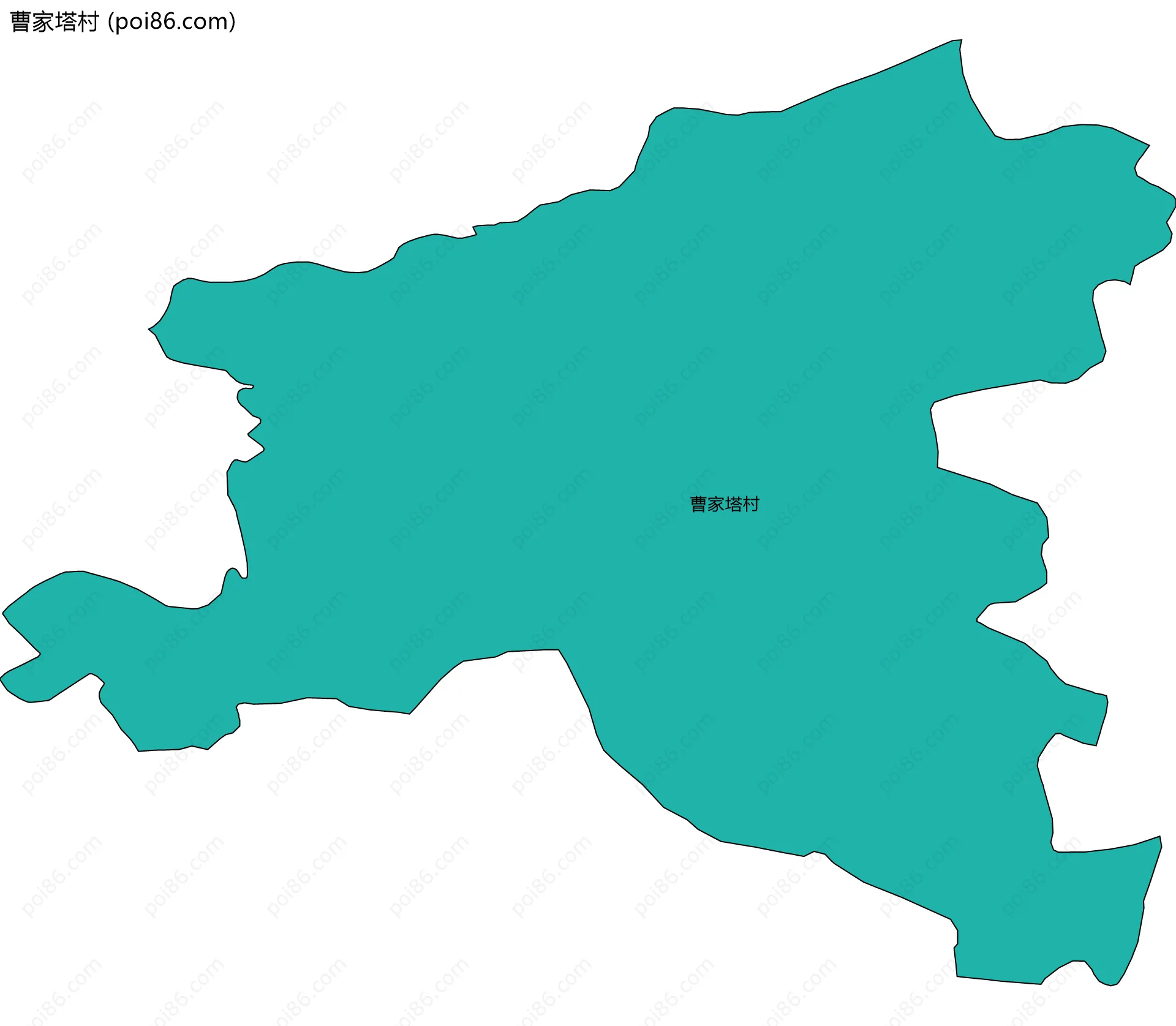 曹家塔村边界地图