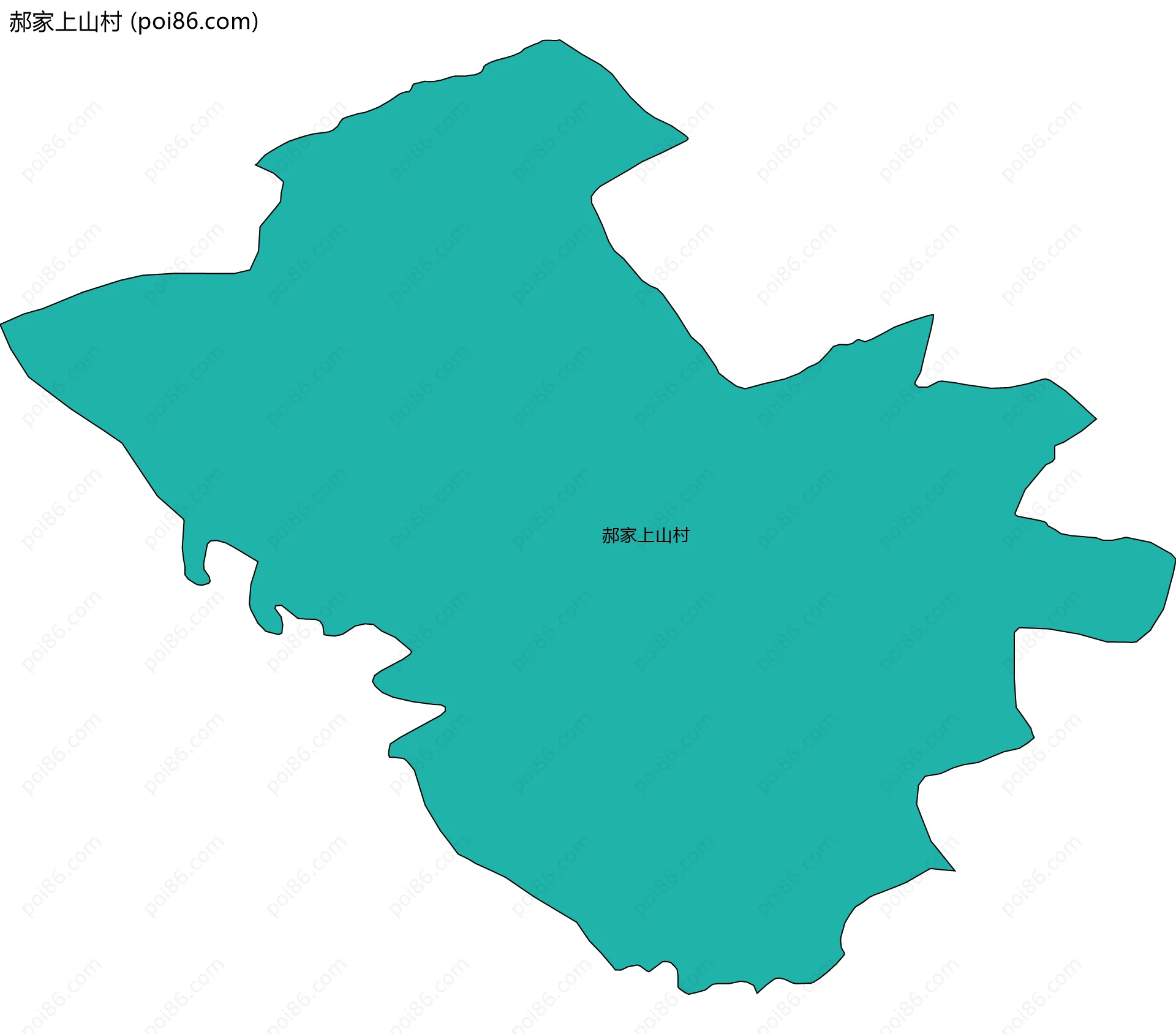 郝家上山村边界地图