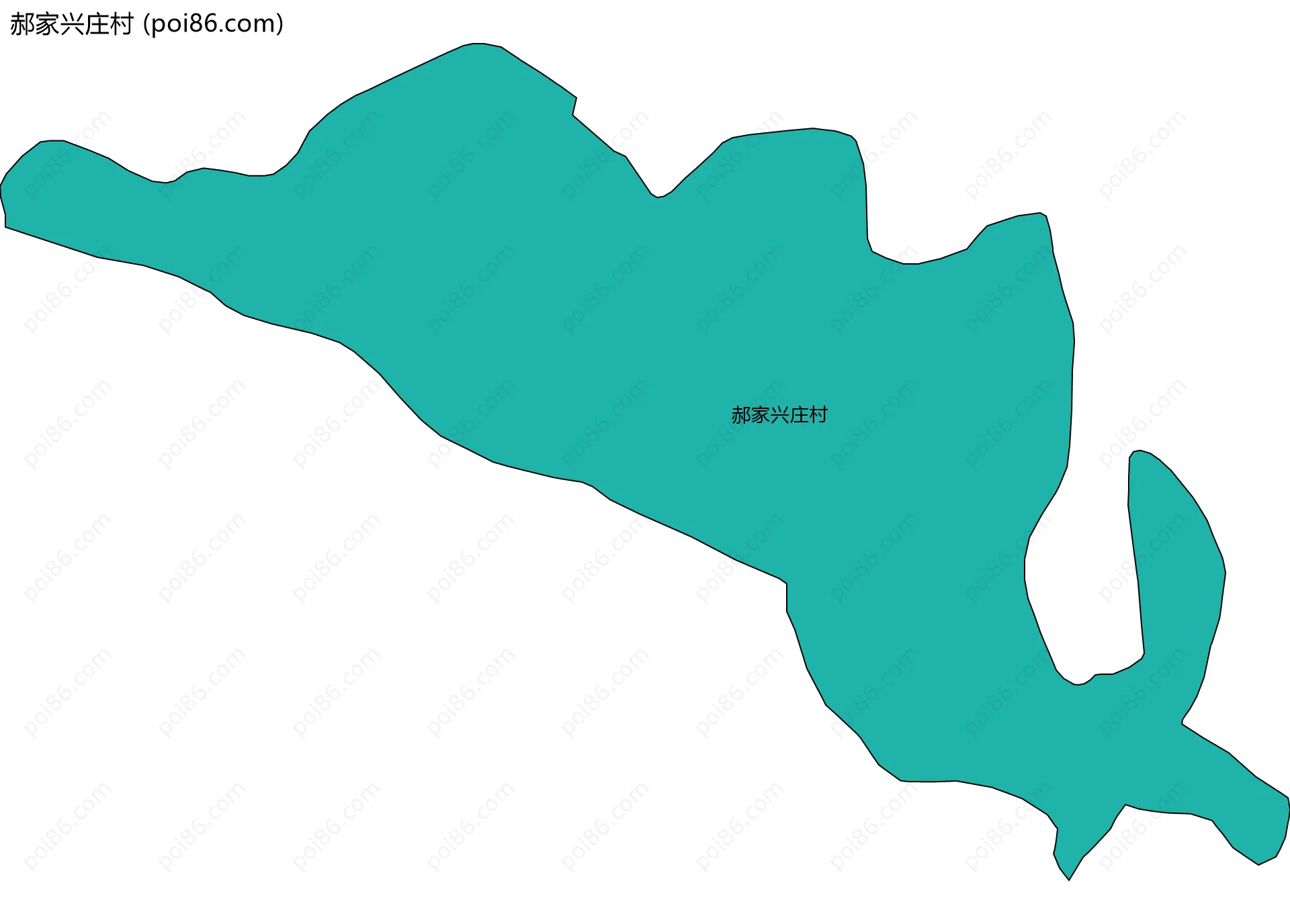 郝家兴庄村边界地图