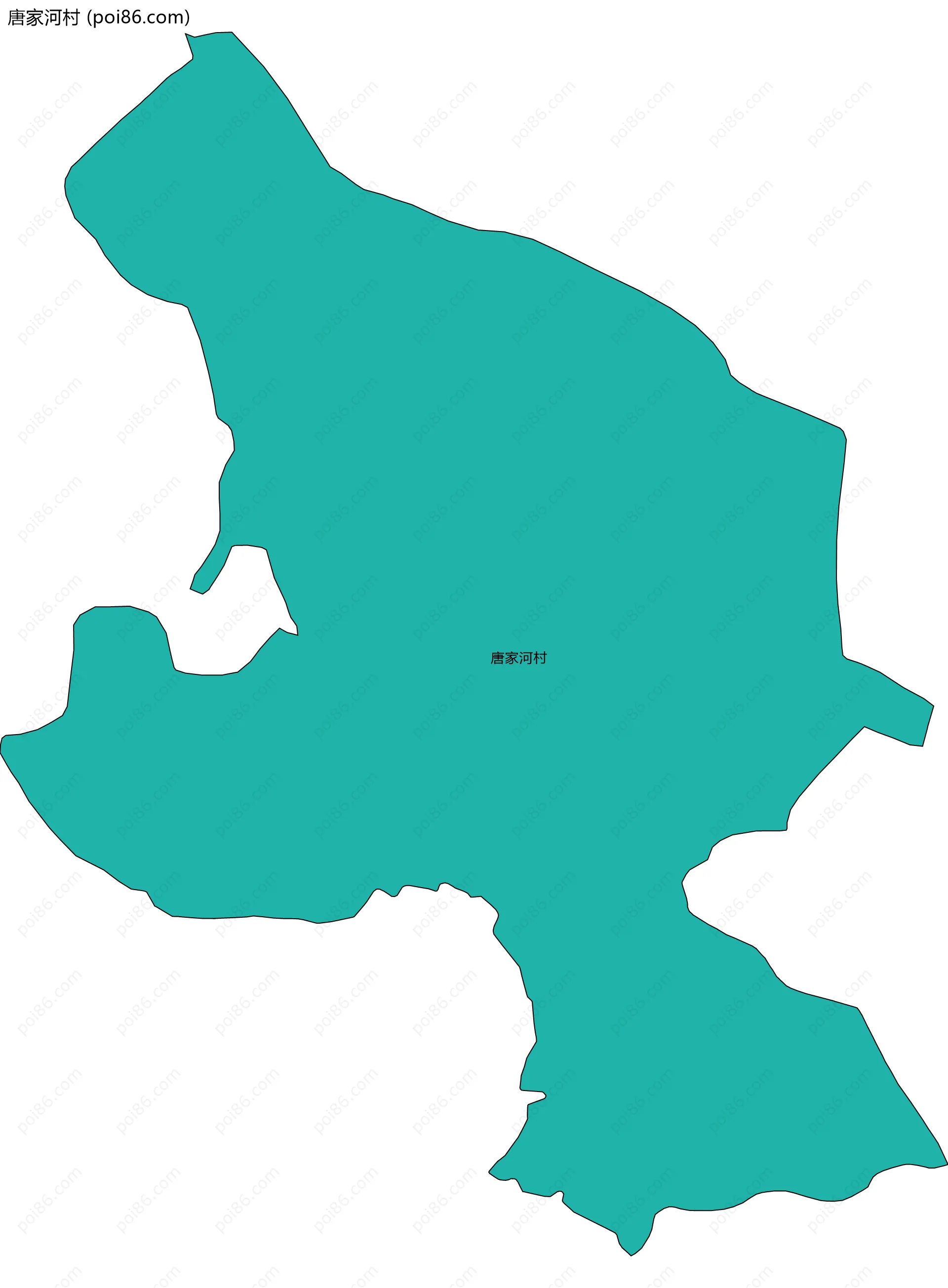 唐家河村边界地图