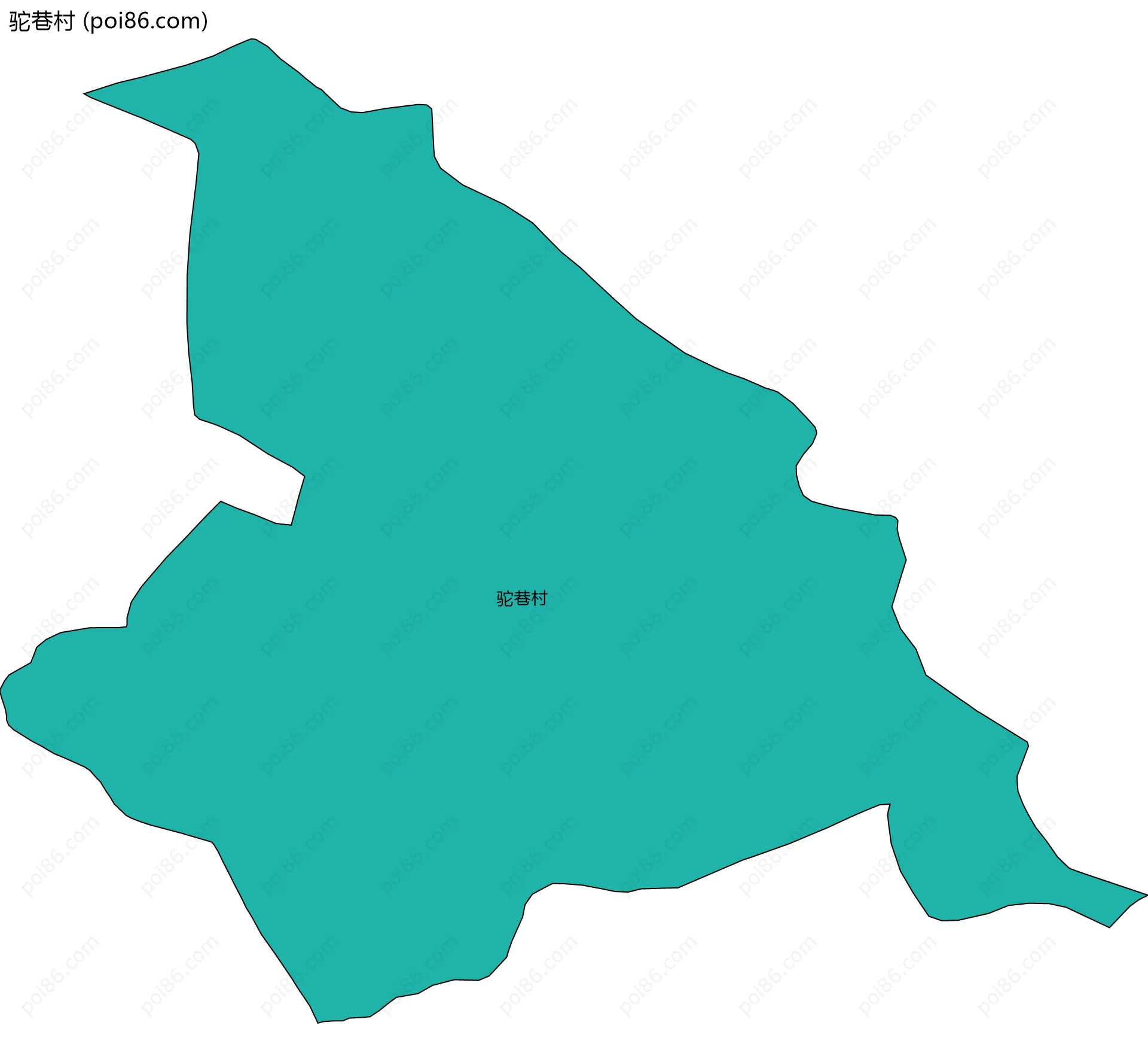 驼巷村边界地图