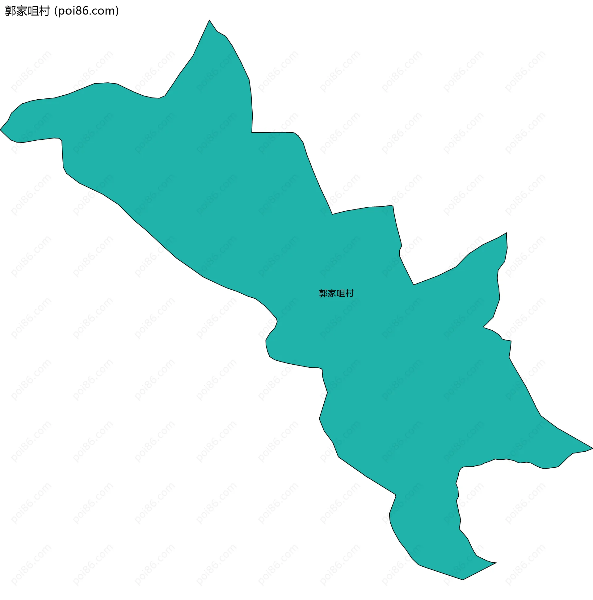 郭家咀村边界地图