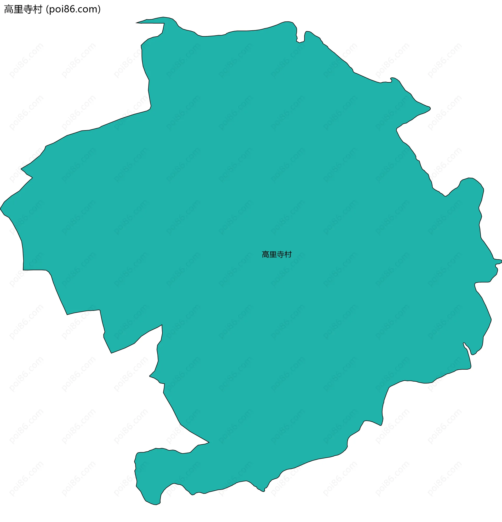 高里寺村边界地图