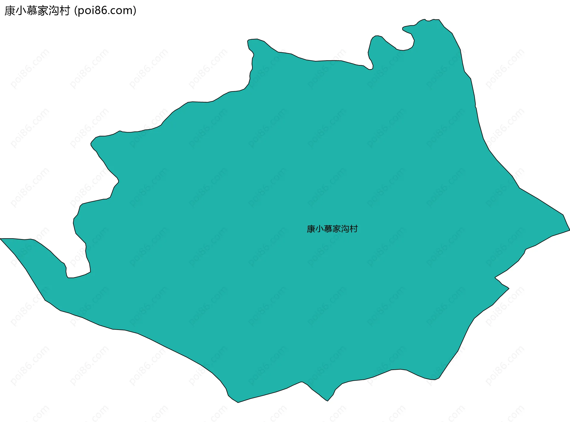 康小慕家沟村边界地图