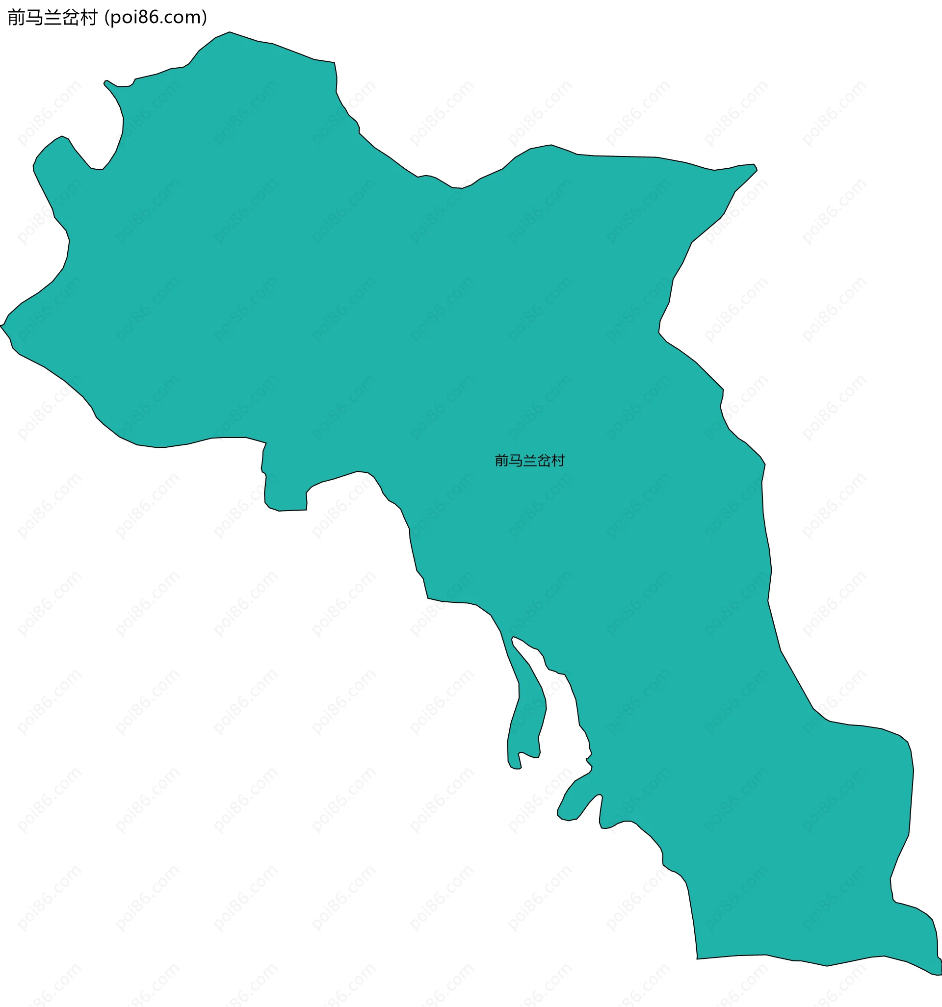 前马兰岔村边界地图