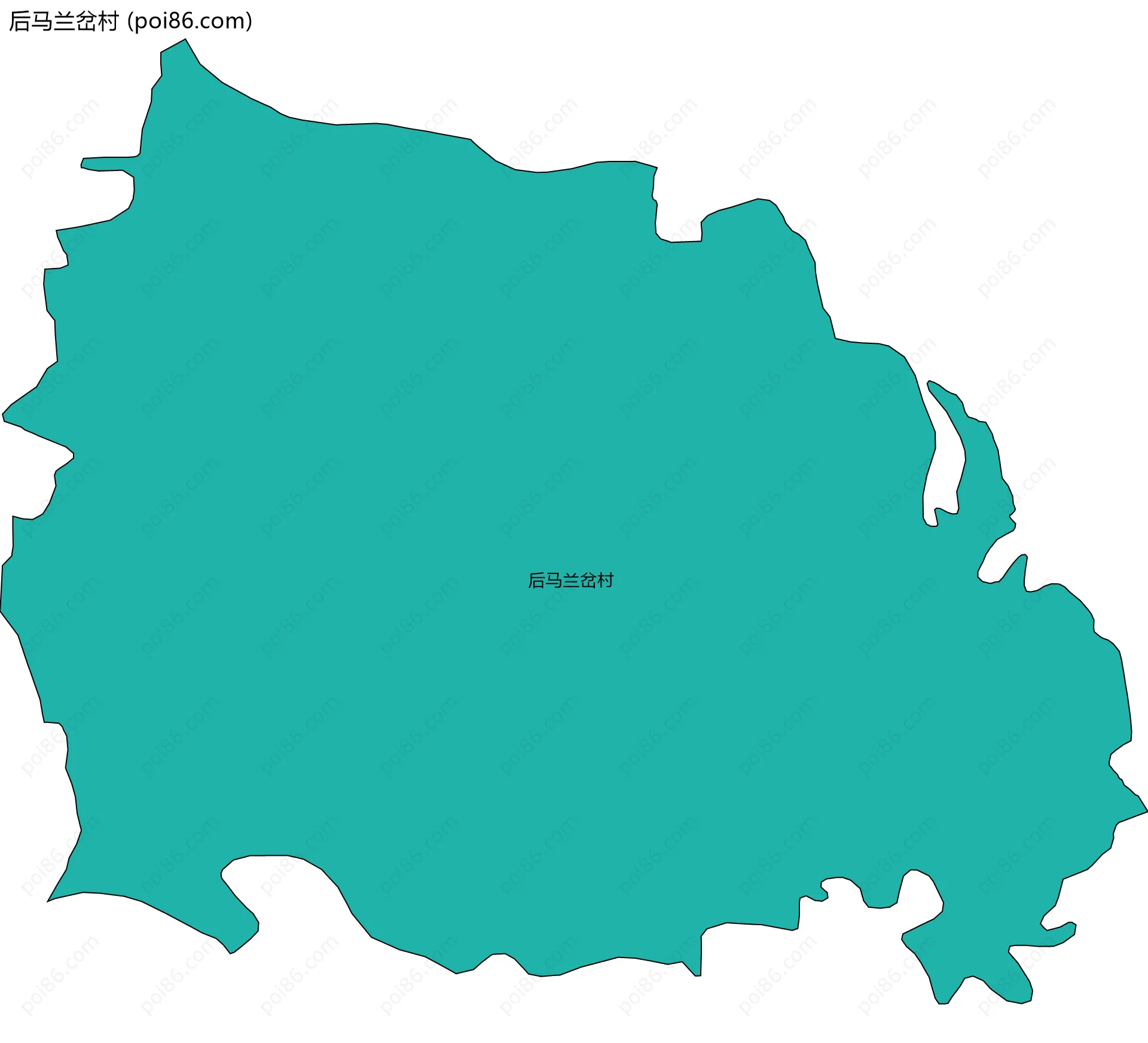 后马兰岔村边界地图
