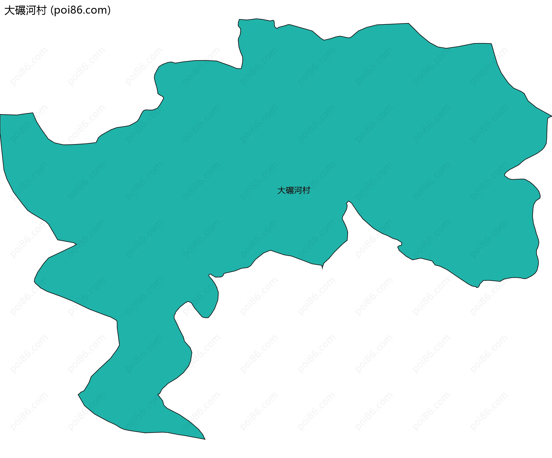 大碾河村边界地图