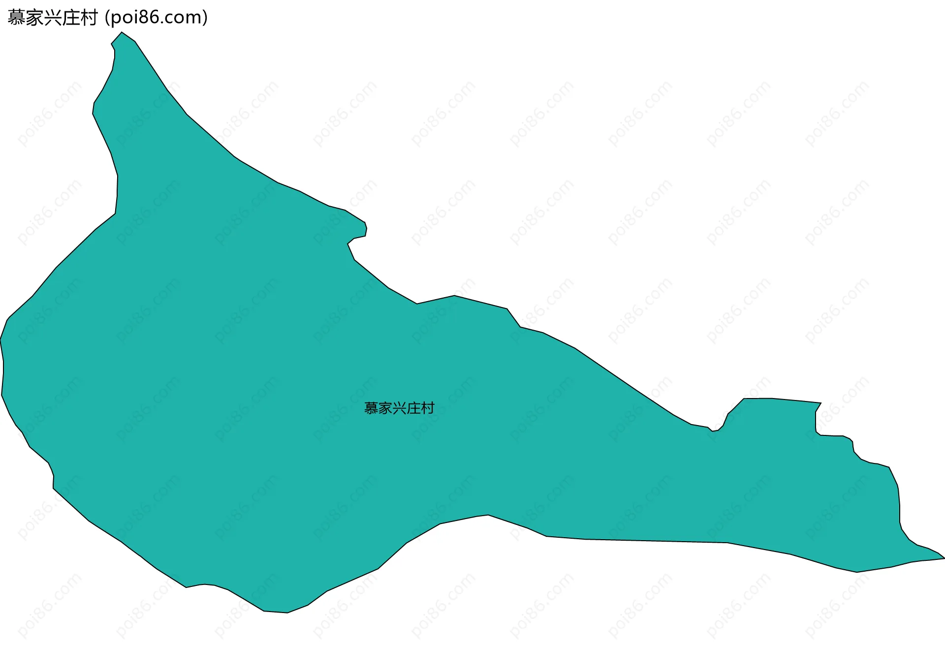 慕家兴庄村边界地图