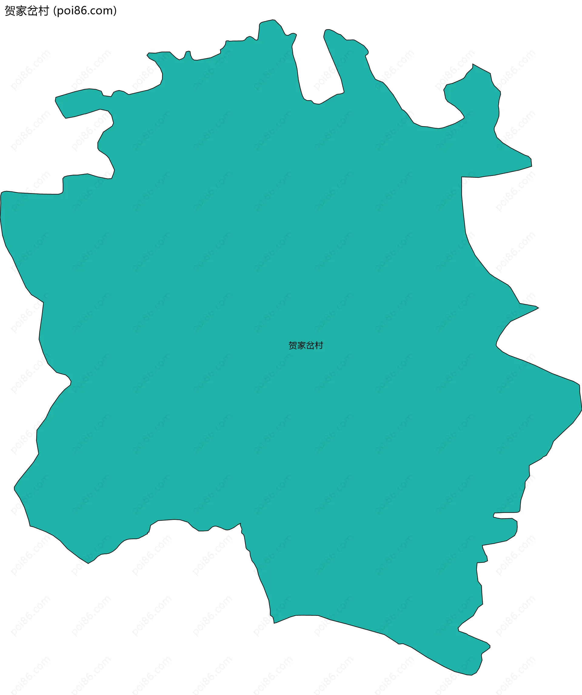 贺家岔村边界地图