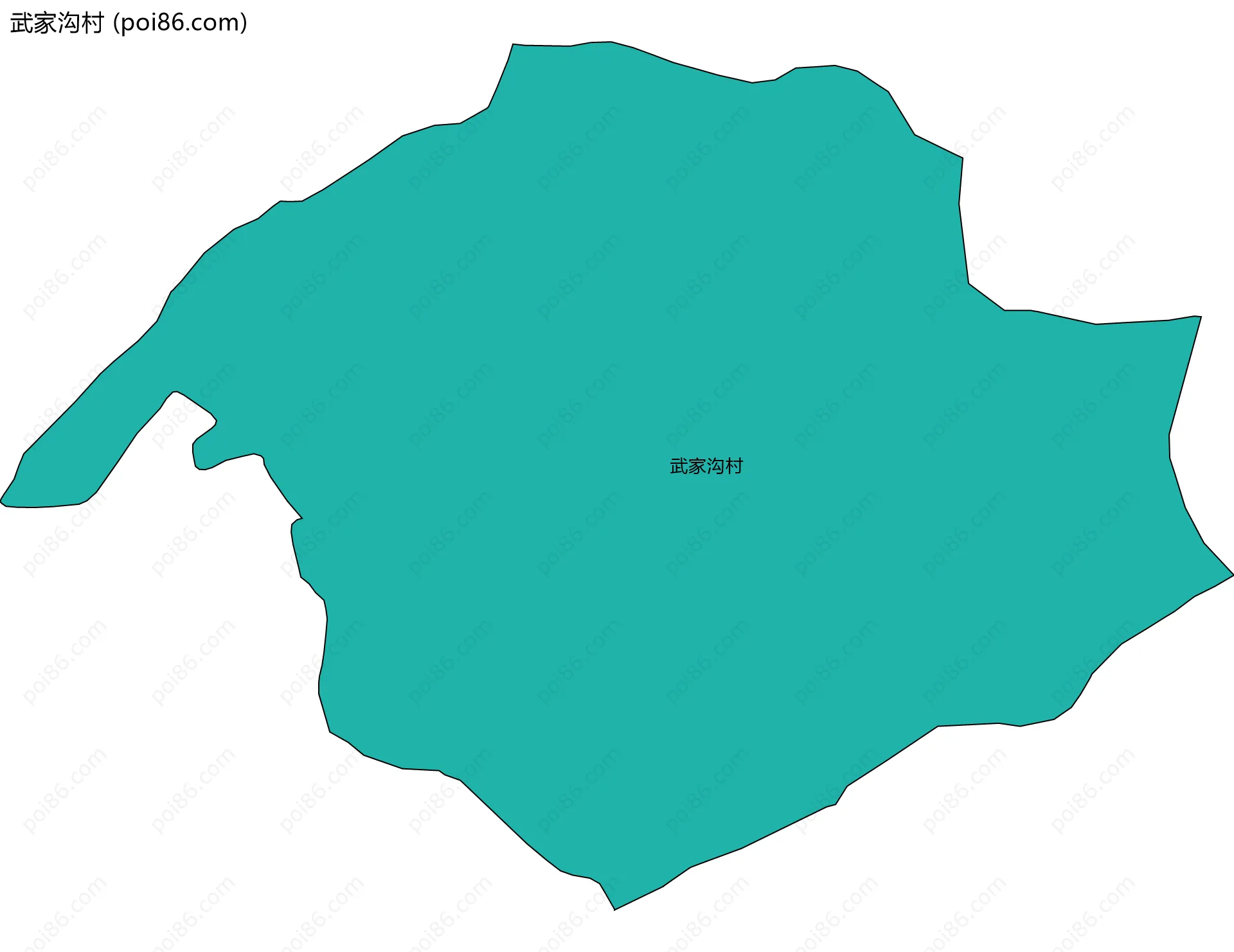 武家沟村边界地图