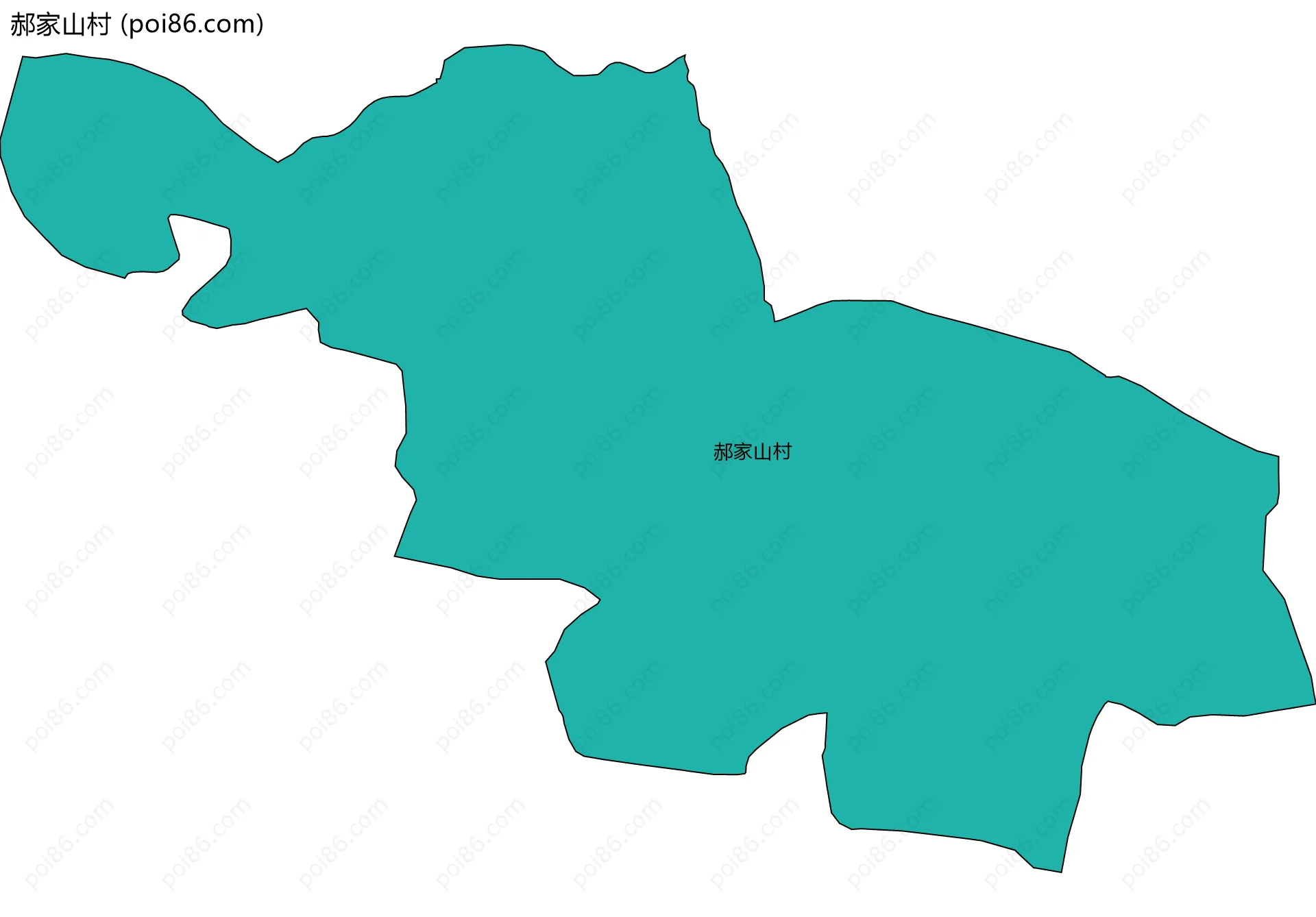 郝家山村边界地图