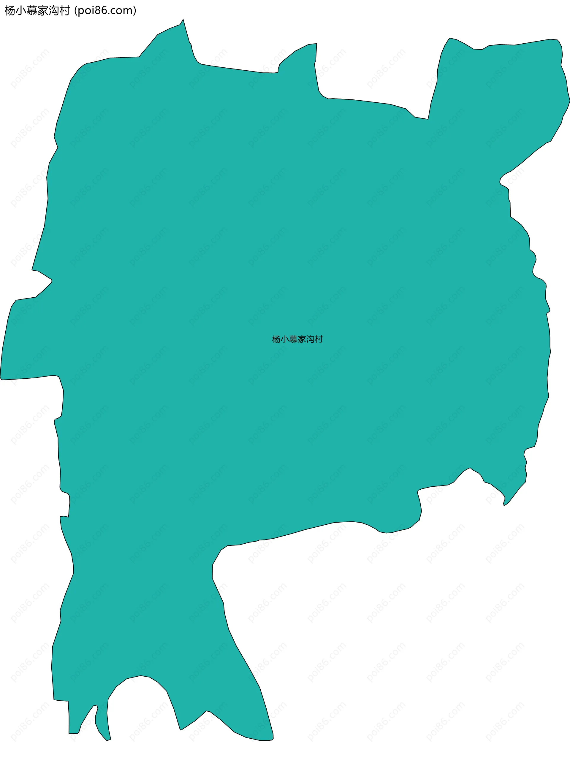 杨小慕家沟村边界地图