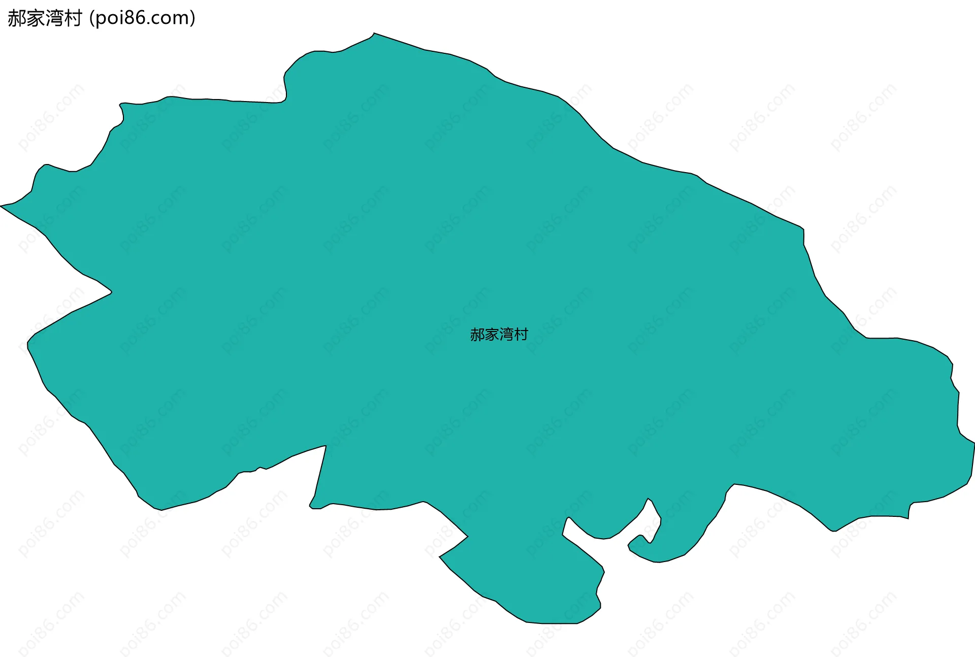 郝家湾村边界地图