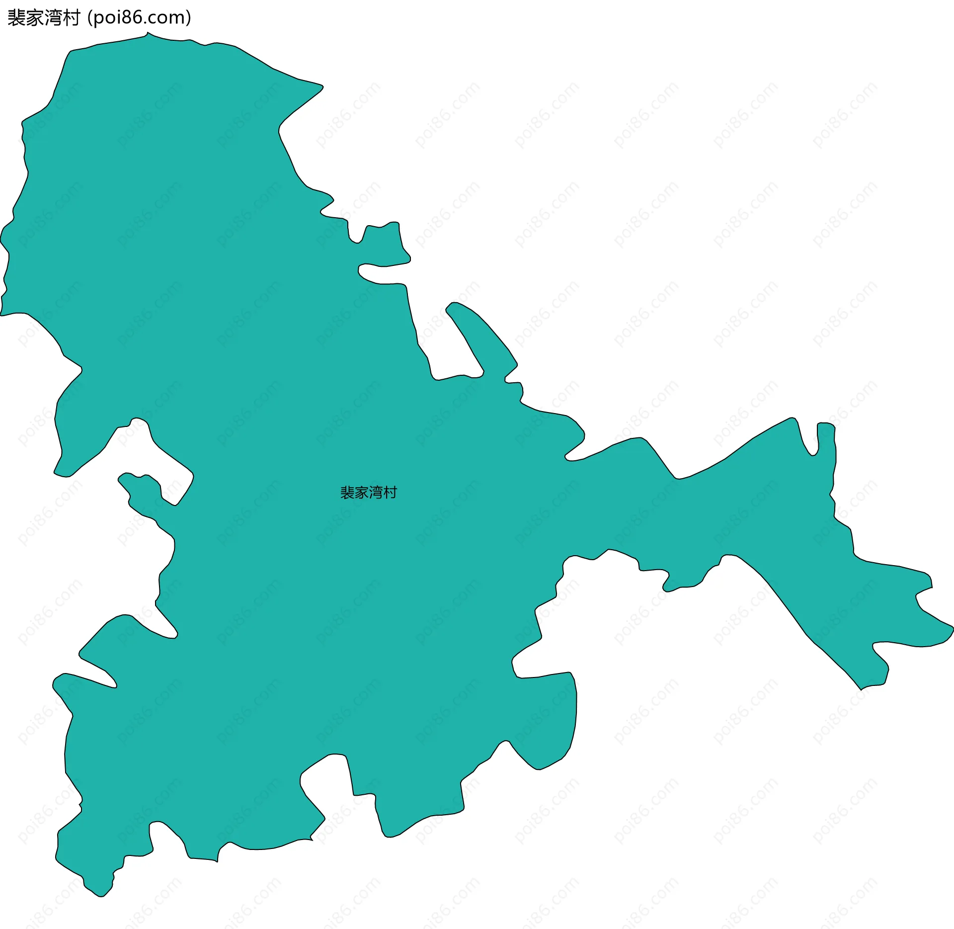 裴家湾村边界地图