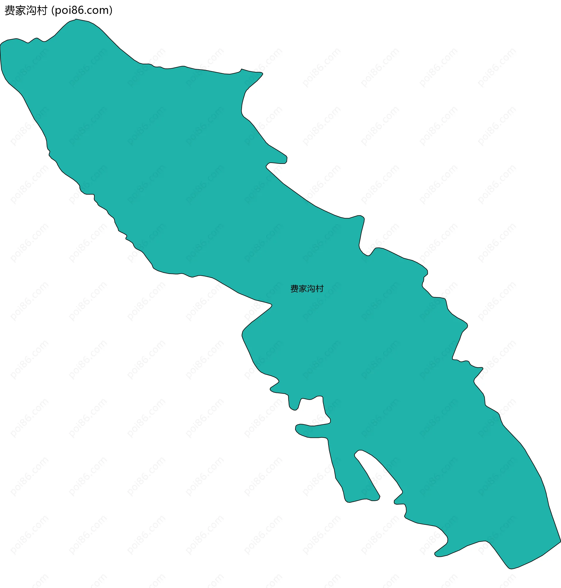 费家沟村边界地图