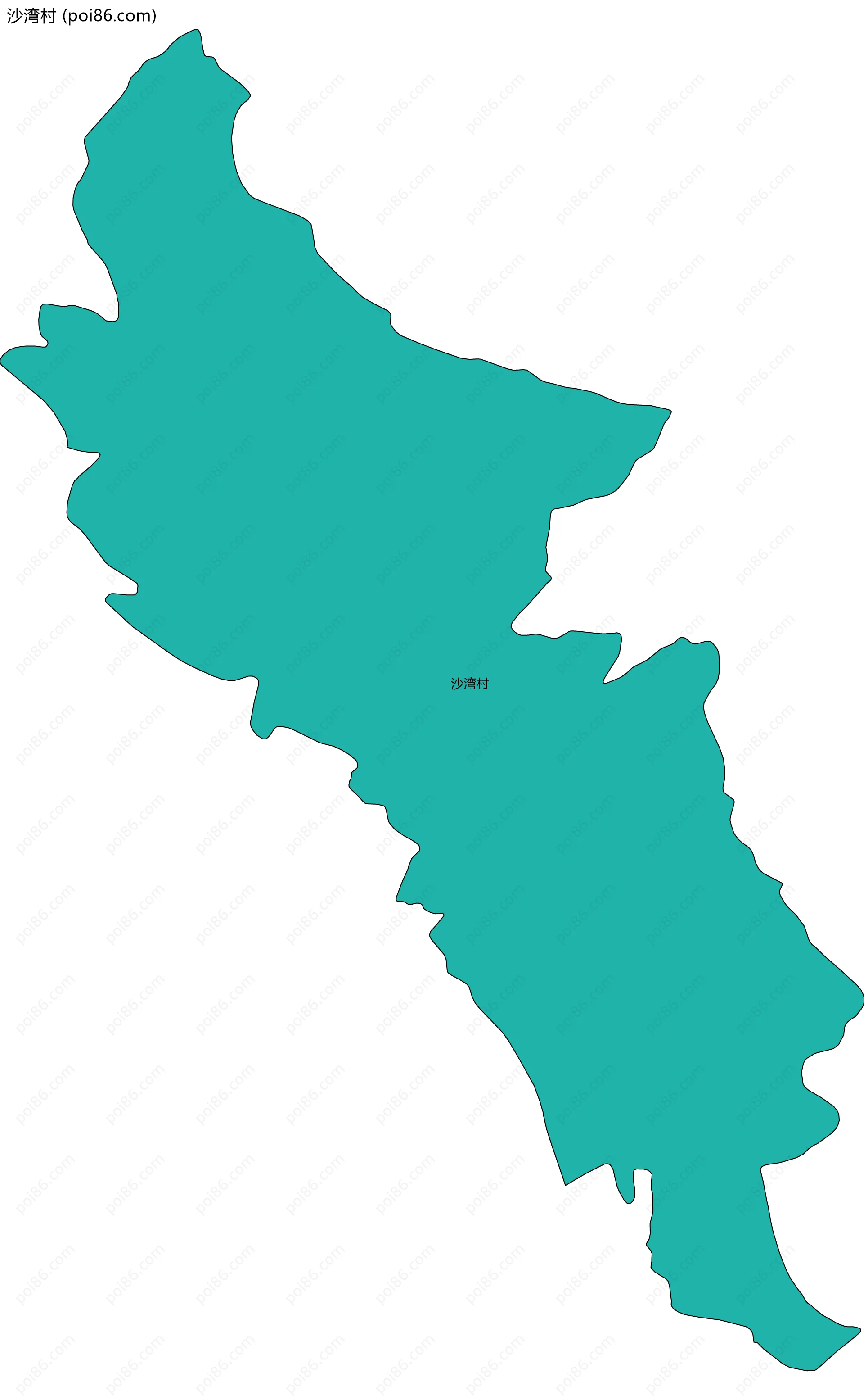 沙湾村边界地图