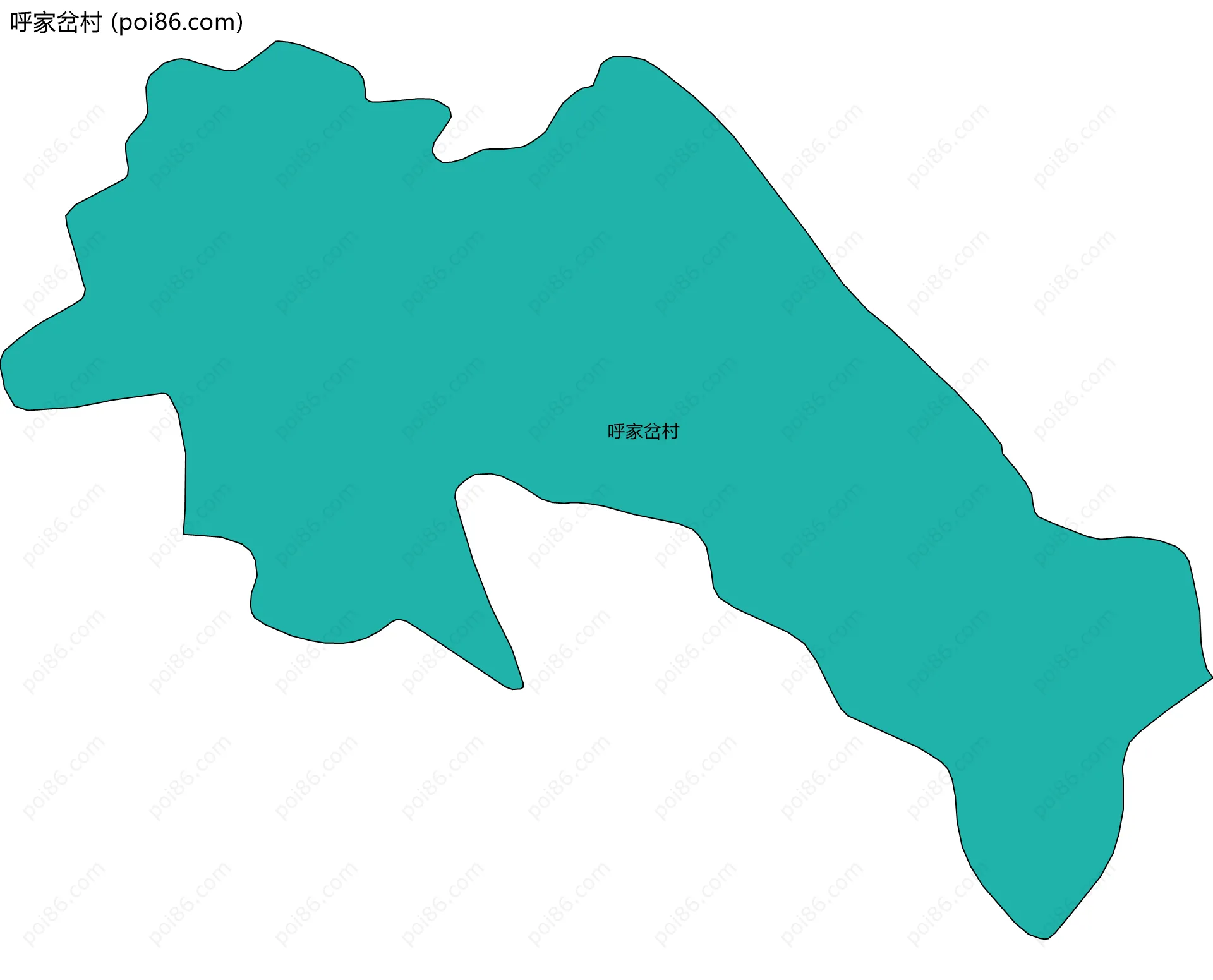 呼家岔村边界地图