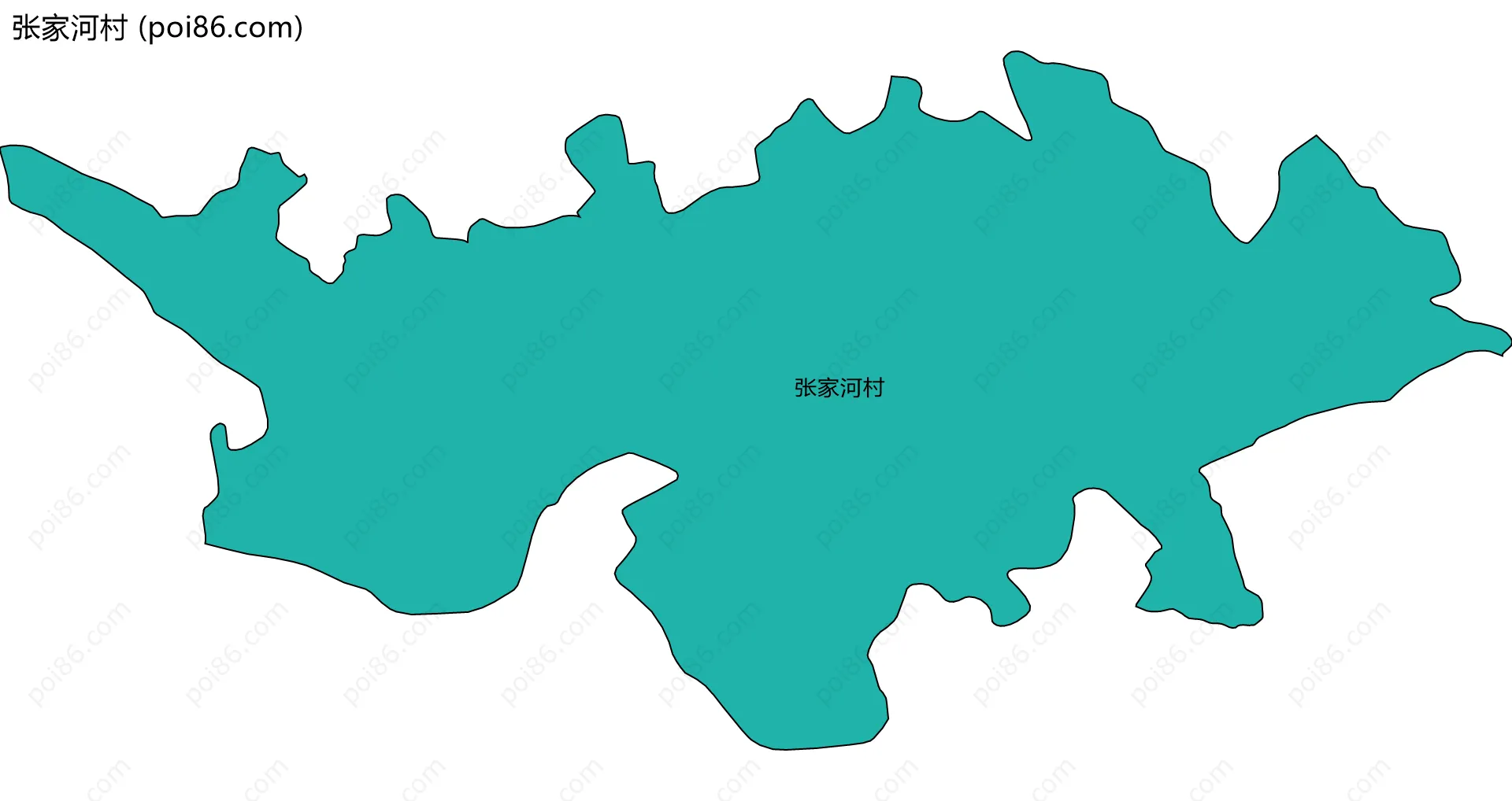 张家河村边界地图