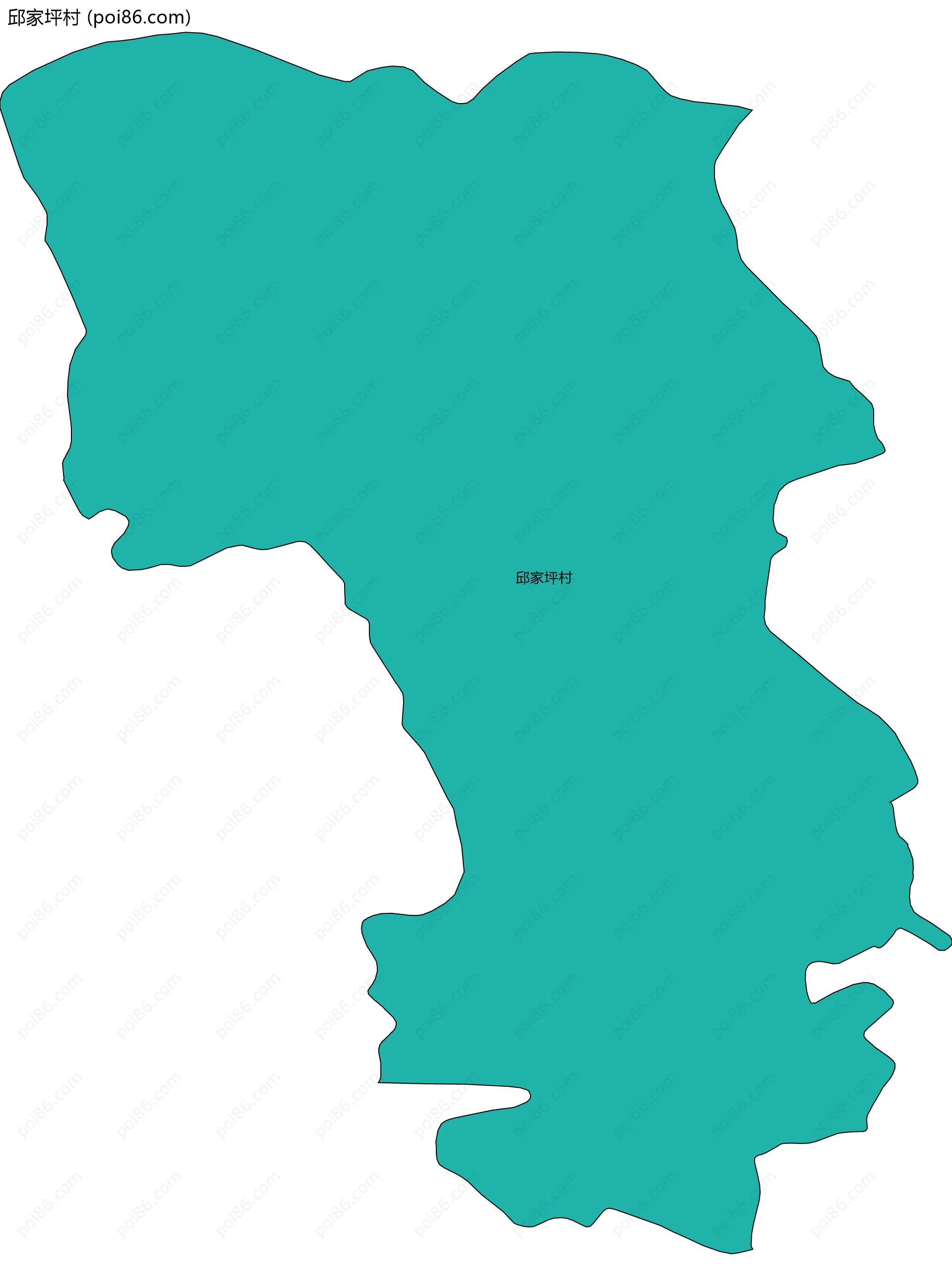 邱家坪村边界地图