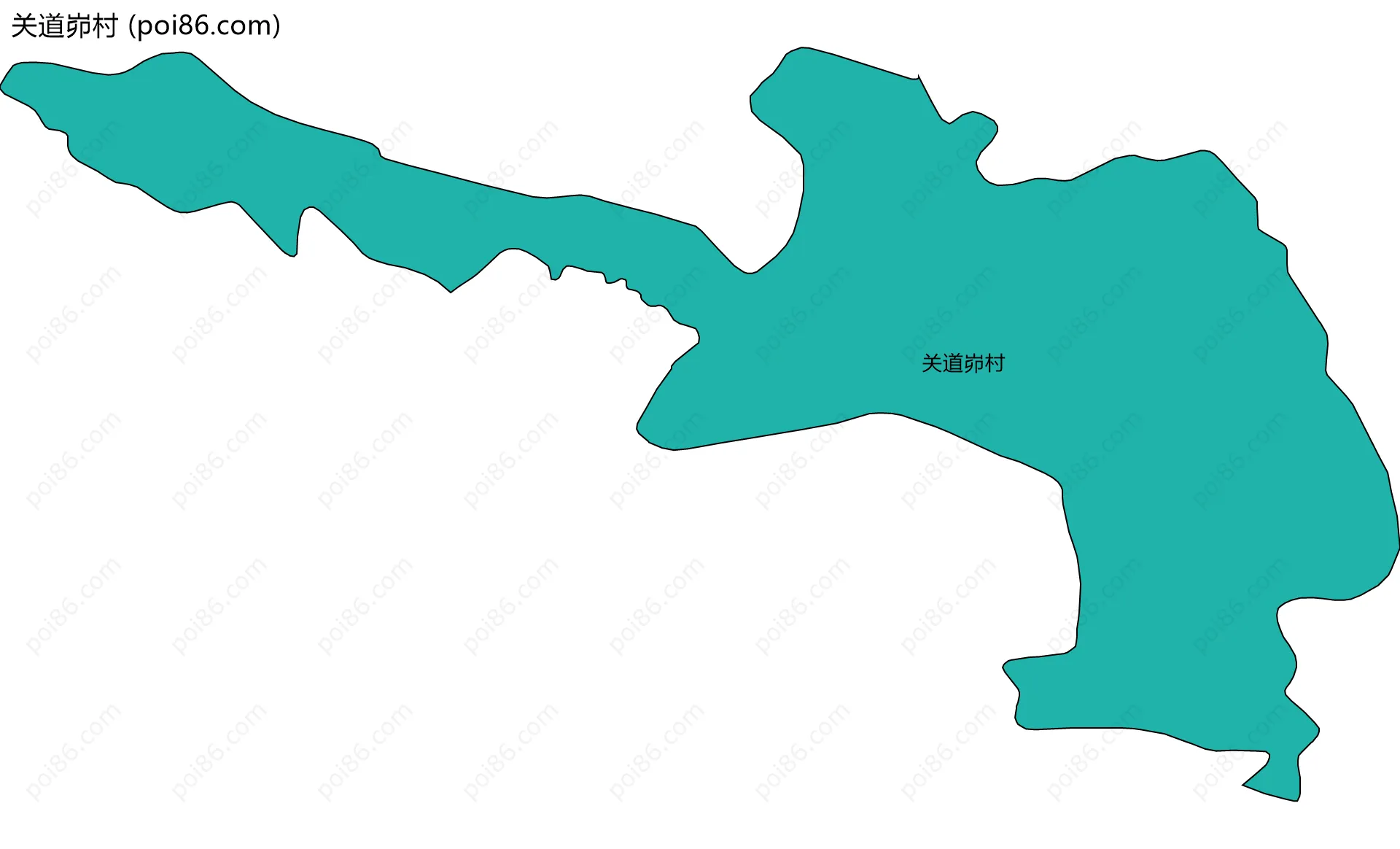 关道峁村边界地图