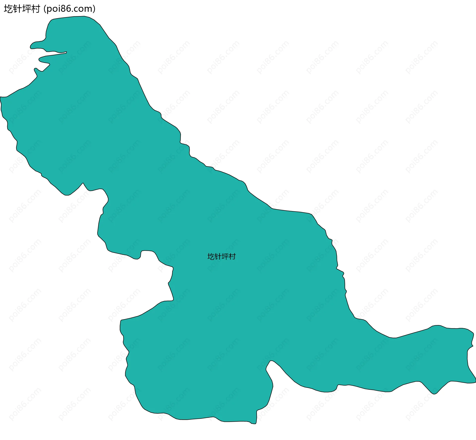 圪针坪村边界地图